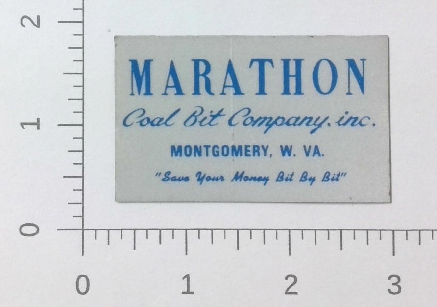 Marathon Coal Bit Co Montgomery West Virginia Advertising Refrigerator Magnet