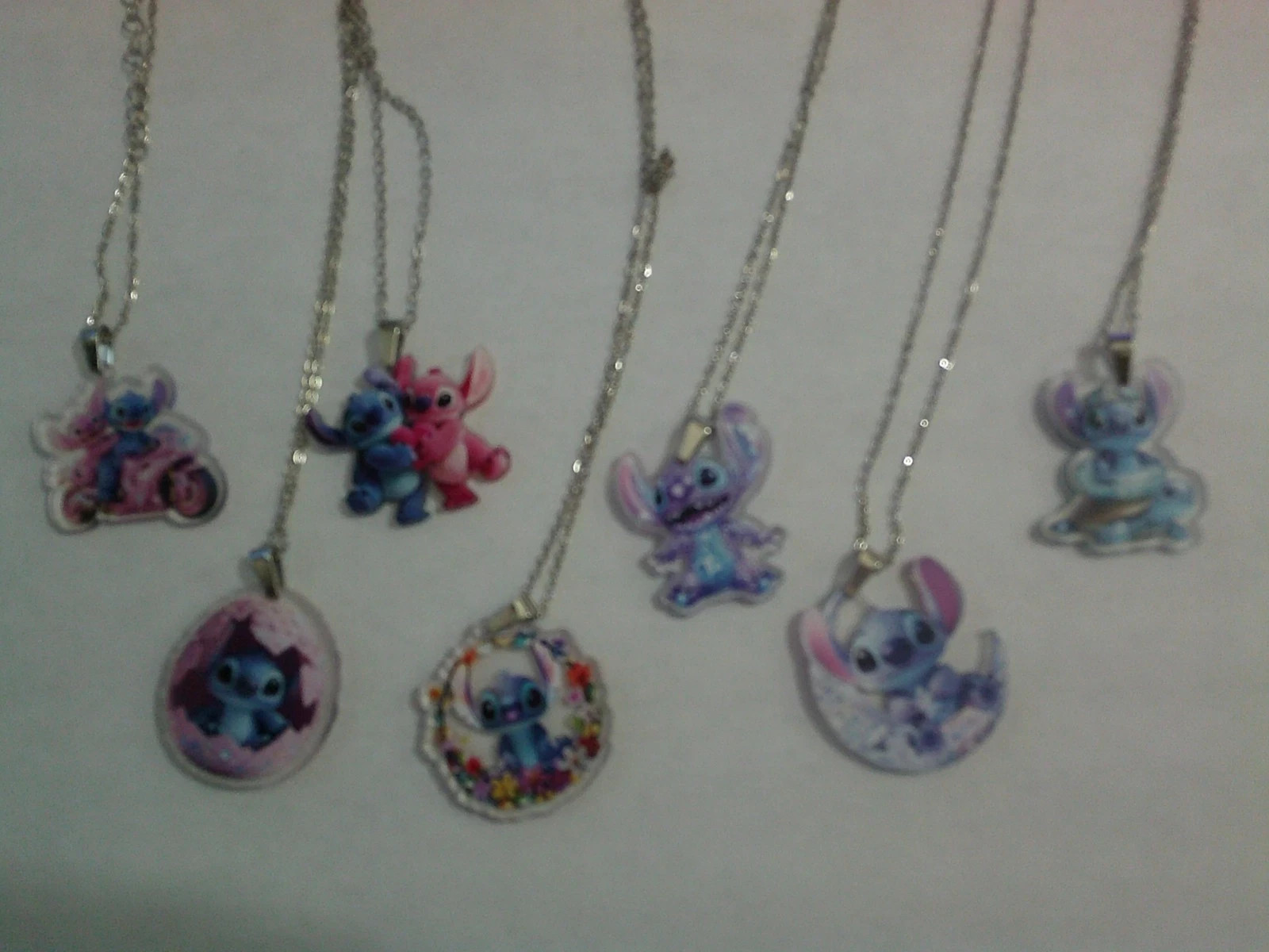 7 NEW acrylic flat 2D DISNEY LIL & STITCH necklaces 7 NEW acrylic flat 2D DISNEY LIL & STITCH necklaces