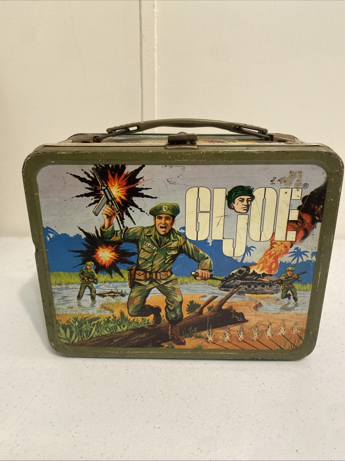 VINTAGE 1960s GI JOE METAL LUNCHBOX *NO THERMOS* VINTAGE 1960s GI JOE METAL LUNCHBOX *NO THERMOS*
