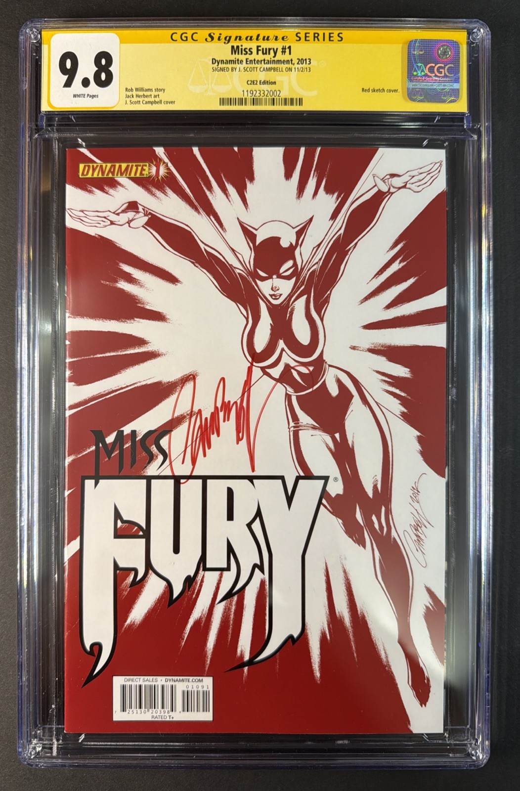 MISS FURY #1 CGC 9.8 2013 C2E2 Variant RARE Only 2 Signed 9.8s J. SCOTT CAMPBELL MISS FURY #1 CGC 9.8 2013 C2E2 Variant RARE Only 2 Signed 9.8s J. SCOTT CAMPBELL