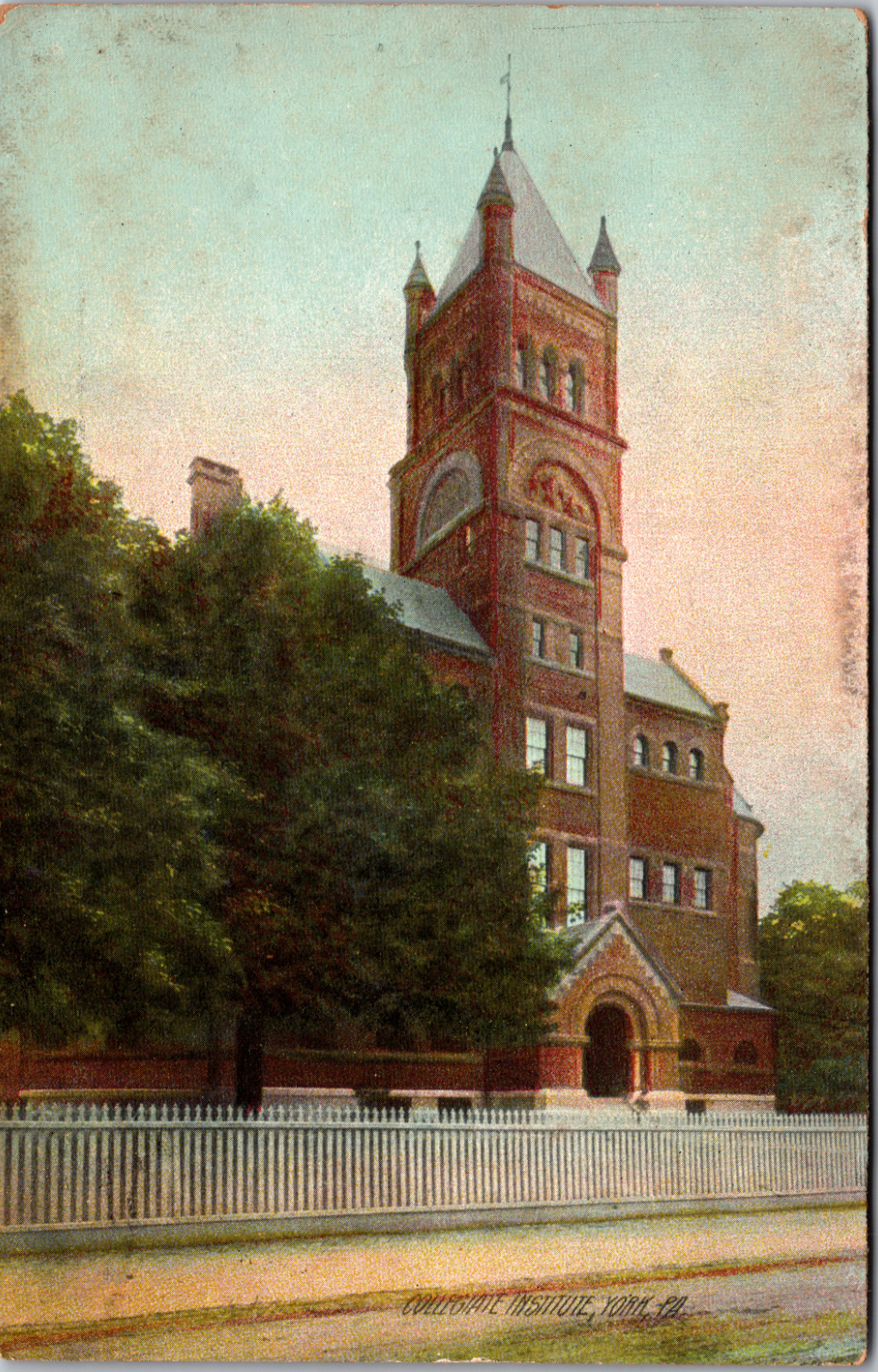 Postcard Collegiate Institute York Pennsylvania 1917 Postcard Collegiate Institute York Pennsylvania 1917