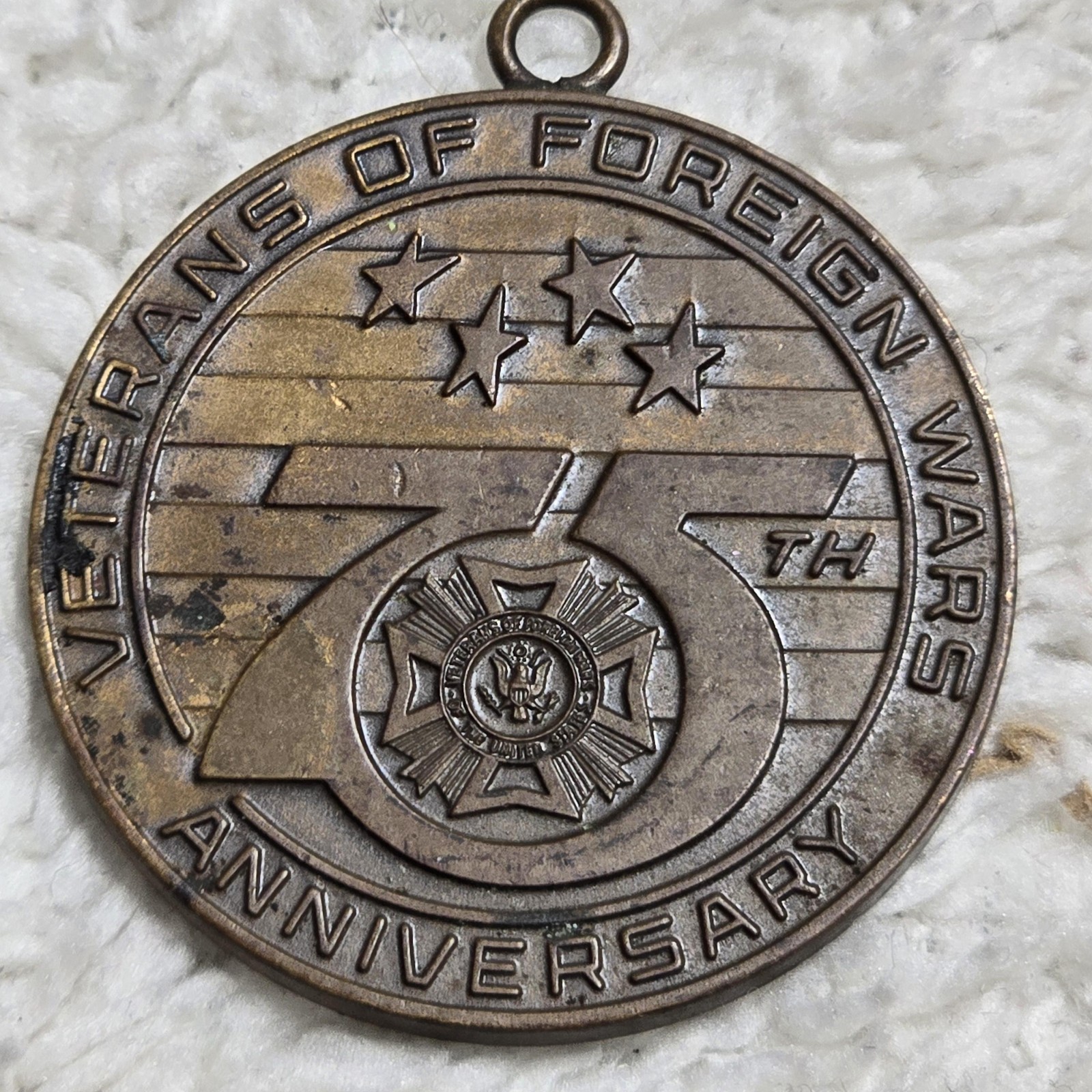 Vintage VFW 75th Anniversary Dept Commander Medallion 1973-1974 Pennsylvania