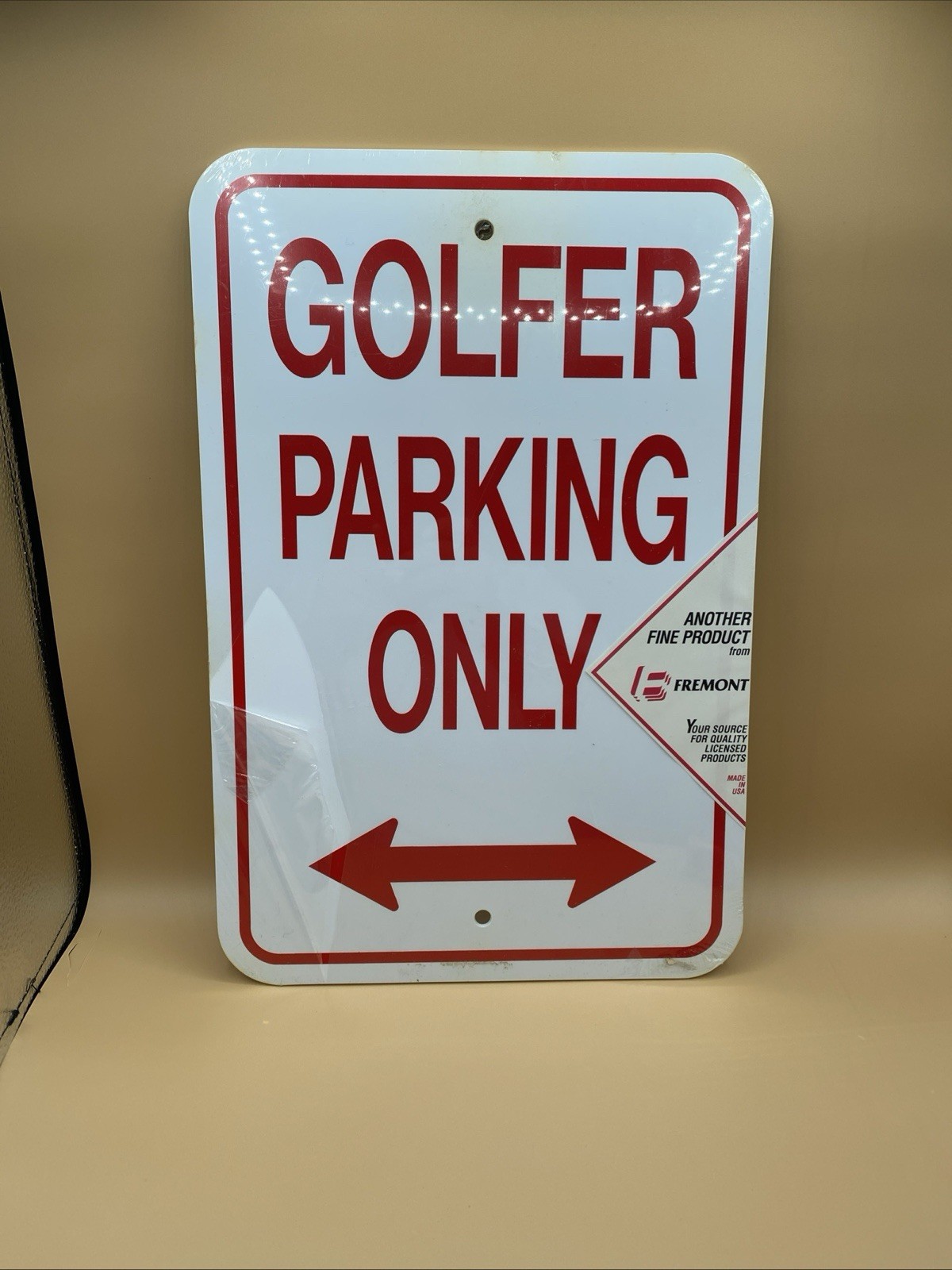 Golfer Parking Only Sign 18 X 12 New Sealed Golfer Parking Only Sign 18 X 12 New Sealed