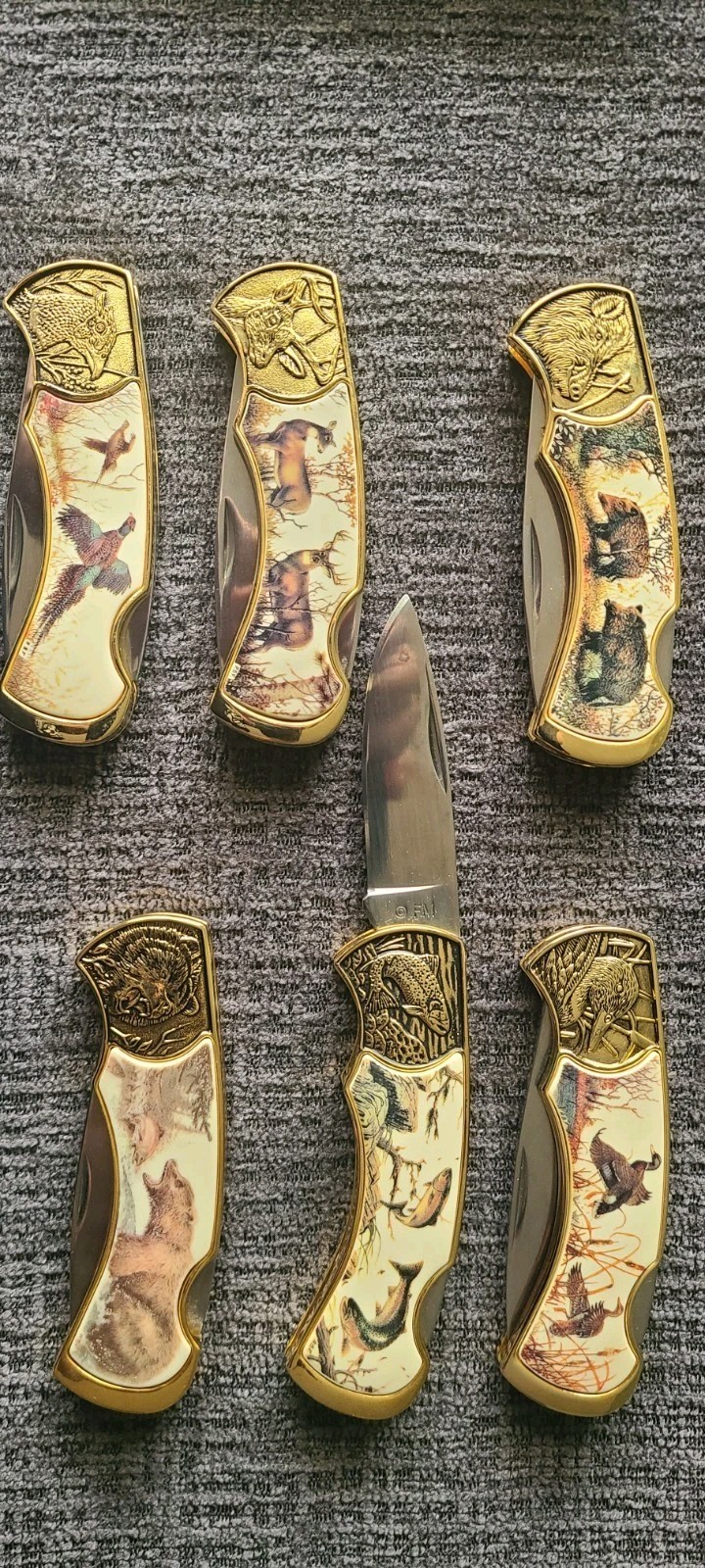6 Franklin Mint Wildlife Collectors Knives