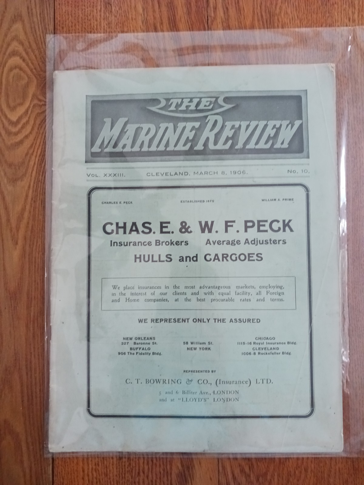 RARE 1906 Marine Review Mag. March 8;  Lake Superior Nov. '05 Storm Photos  VG 