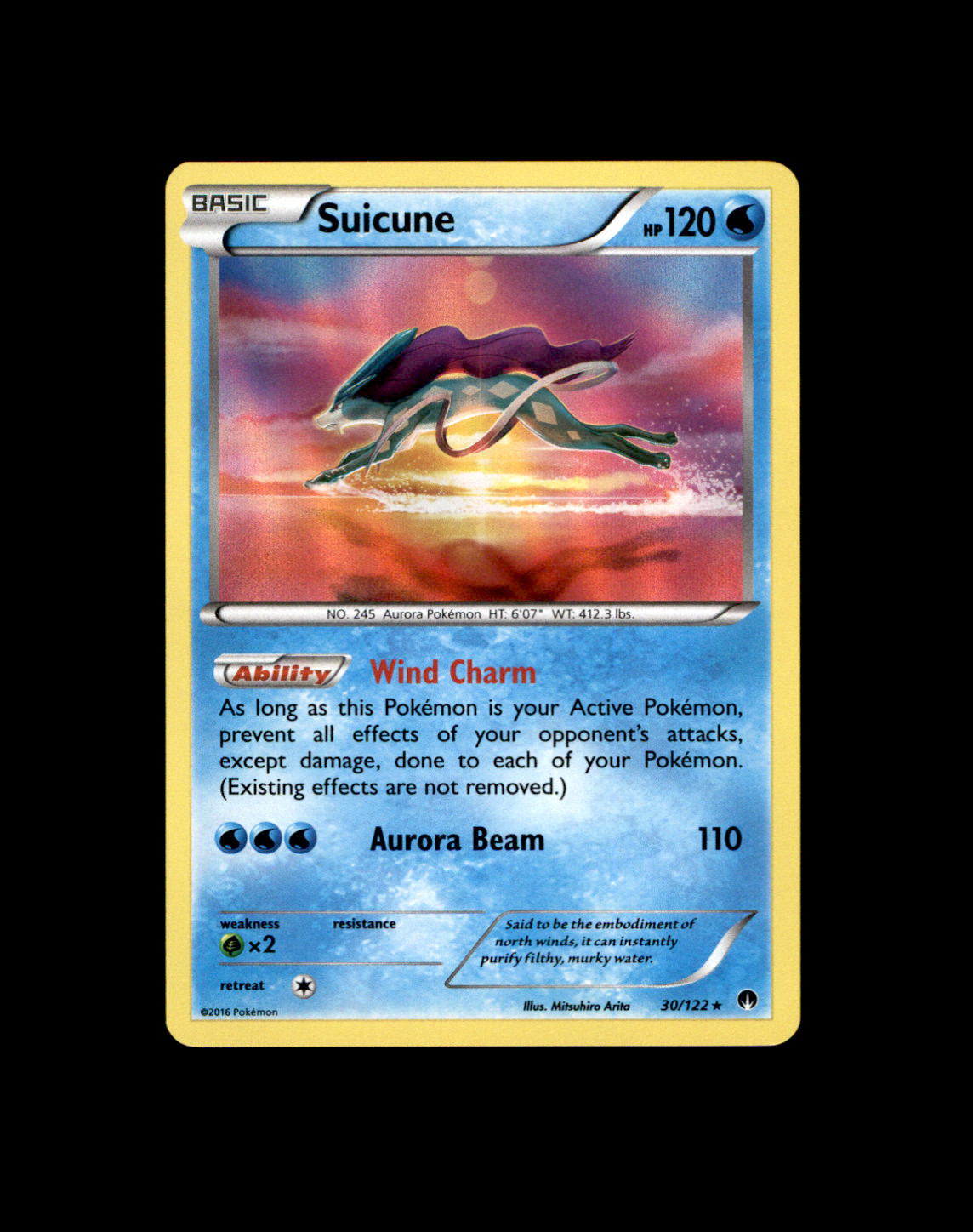 Suicune 30/122 BREAKpoint Holo Rare Pokemon TCG 2016 NM Suicune 30/122 BREAKpoint Holo Rare Pokemon TCG 2016 NM