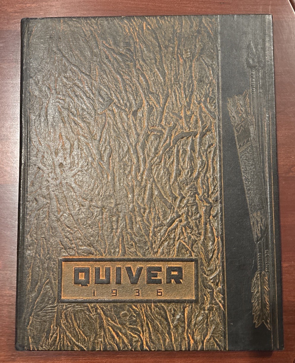 VINTAGE 1936 PONTIAC MICHIGAN SENIOR HIGH SCHOOL QUIVER YEARBOOK EMBOSSED VINTAGE 1936 PONTIAC MICHIGAN SENIOR HIGH SCHOOL QUIVER YEARBOOK EMBOSSED