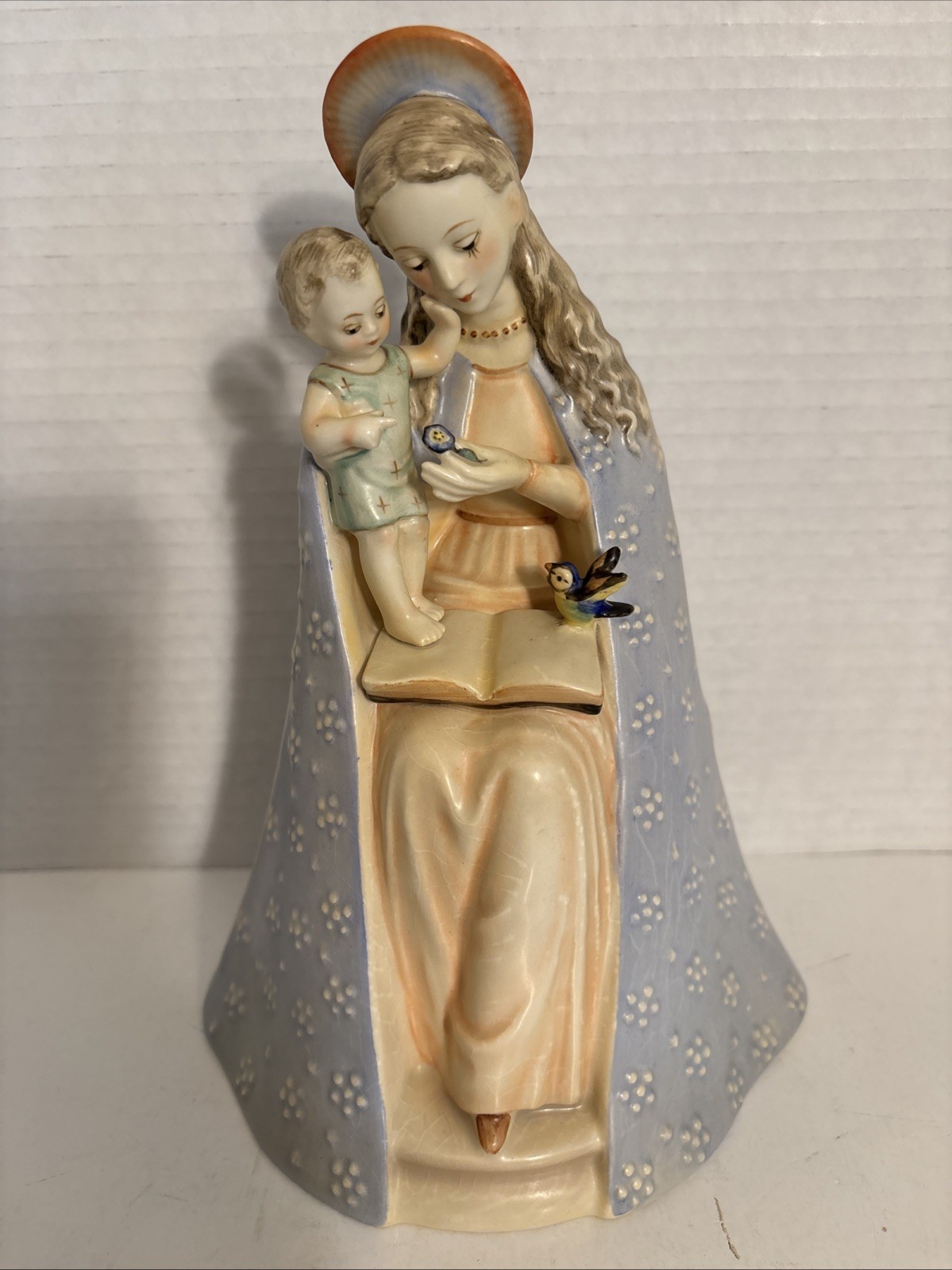 VTG Hummel Flower Maddona & Child Figurine 10/1, TMK2, Germany Full Bee 8 3/4\ VTG Hummel Flower Maddona & Child Figurine 10/1, TMK2, Germany Full Bee 8 3/4\