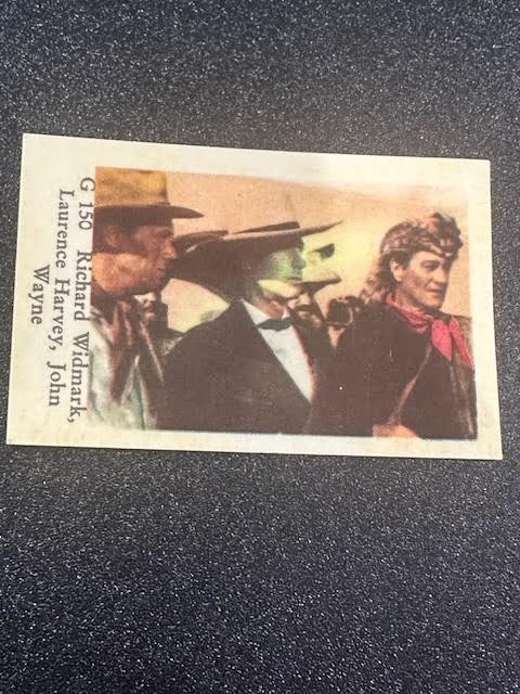1964 Dutch Gum G #150 Richard Widmark, Laurence Harvey, John Wayne 1964 Dutch Gum G #150 Richard Widmark, Laurence Harvey, John Wayne