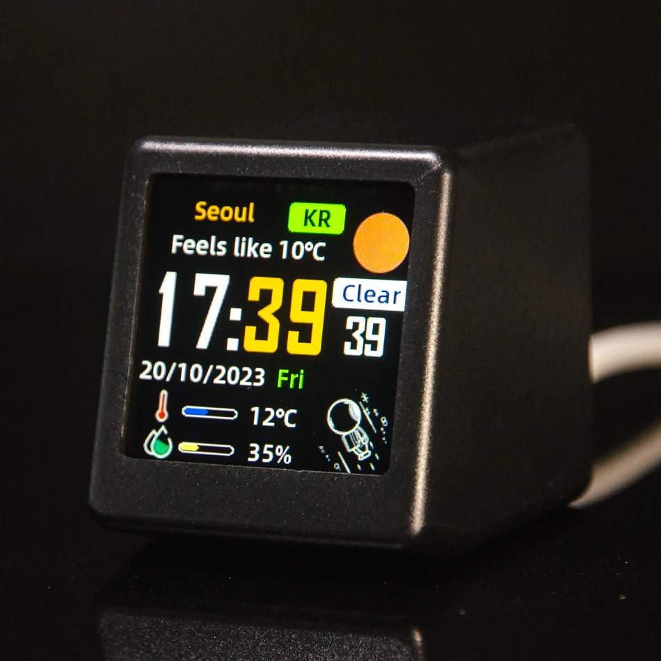 Mini WiFi Desktop Weather Station Digital Clock IPS LCD Smart Color Display Mini WiFi Desktop Weather Station Digital Clock IPS LCD Smart Color Display