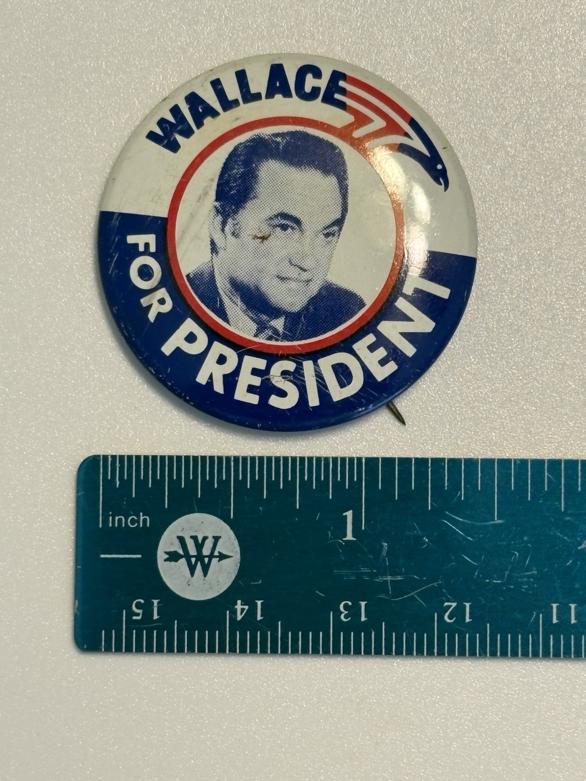 Vintage 1968 George Wallace For President Campaign Button Pinback 1.5”