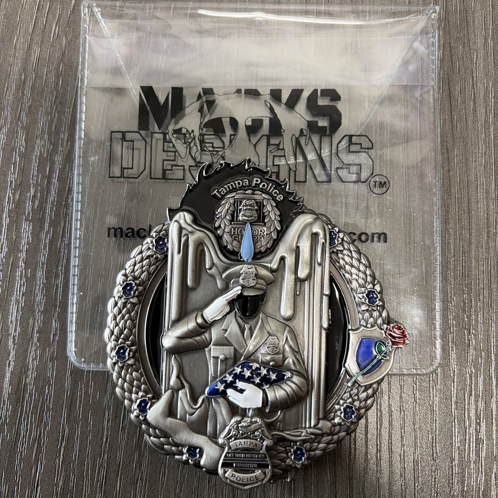 š„RAREš„Mackās Designs Tampa Police Honor Guard Challenge Coin š„ š„RAREš„Mackās Designs Tampa Police Honor Guard Challenge Coin š„