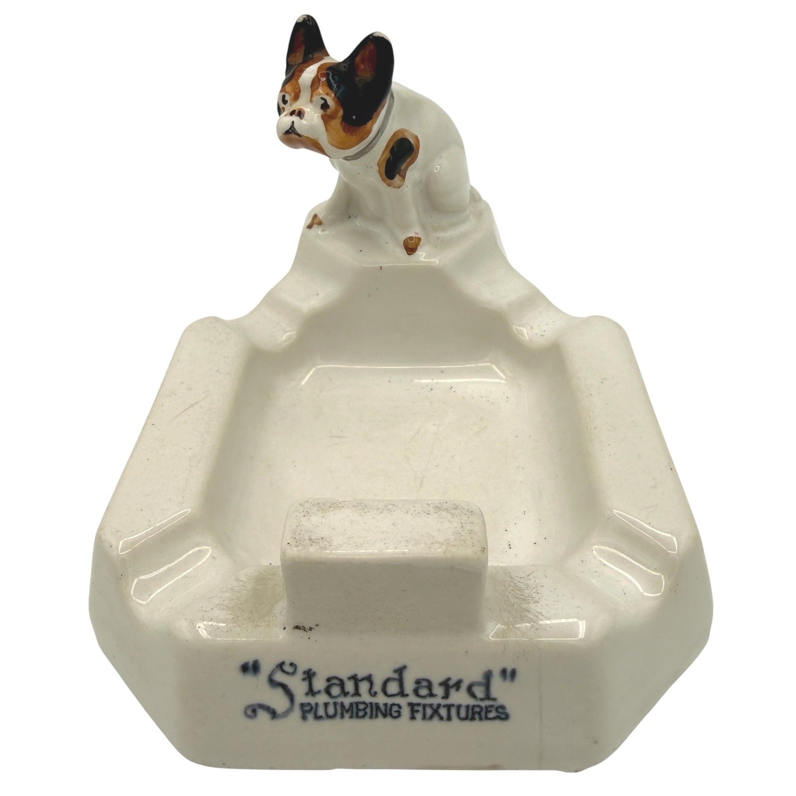 Vintage 1920s-30s Standard Plumbing Fixtures Advertising Bulldog Ashtray