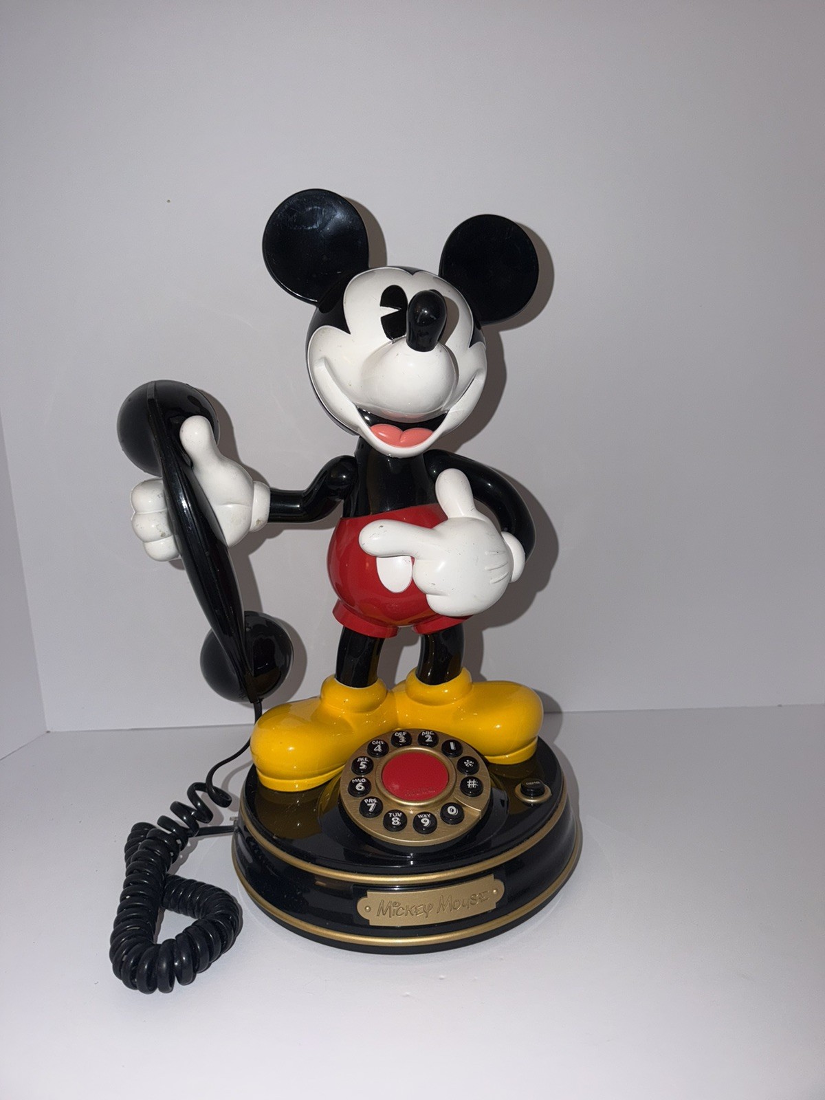 Vintage 1997 Disney Mickey Mouse Animated Talking Telephone Telemania Home Phone