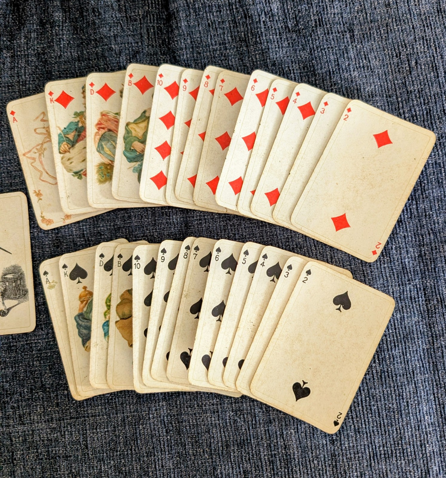Antique B. Dondorf Stuart Zeit Whist No. 187 Patience Card Deck Complete German
