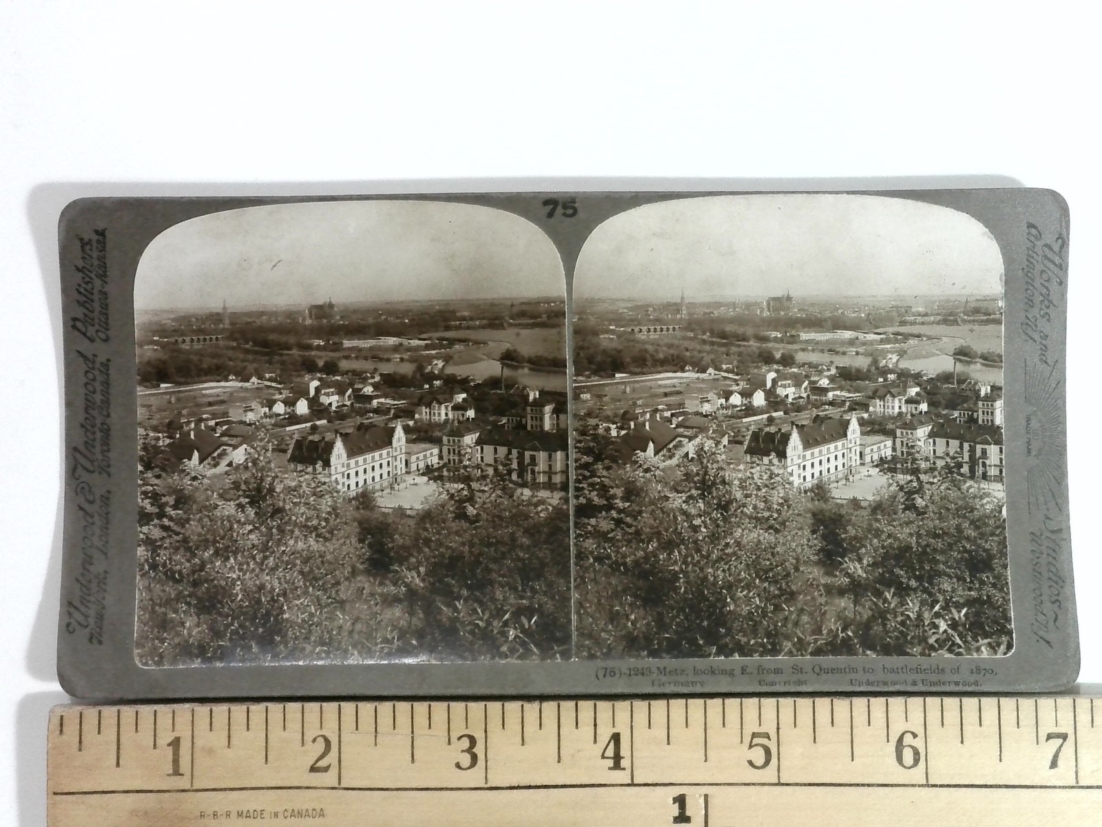 Metz Battlefield Stereoview Underwood & Underwood 1900s Franco-Prussian War