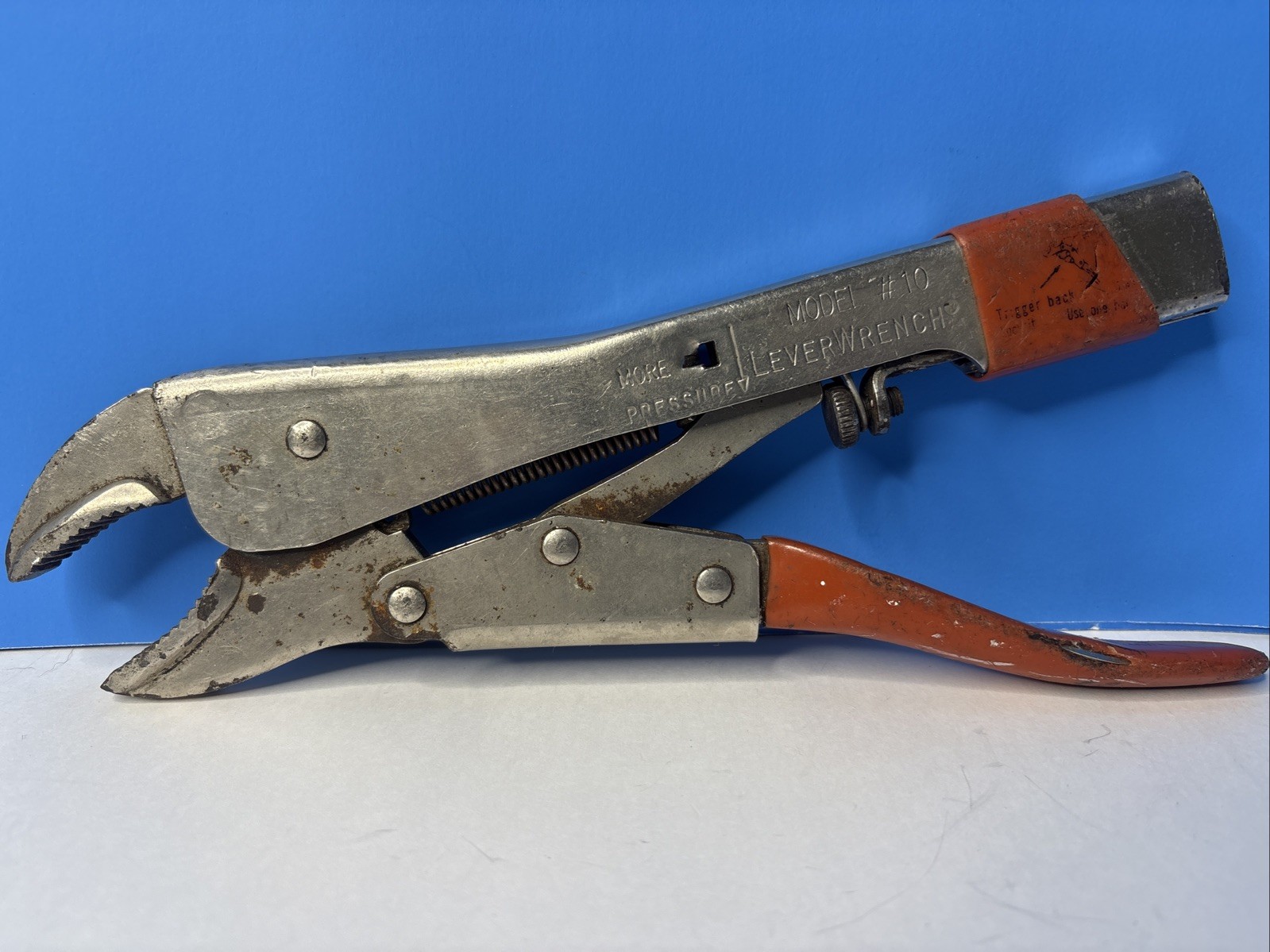Vintage Leverage Tools Inc. Model #10 Lever Wrench Locking Pliers  Made in USA