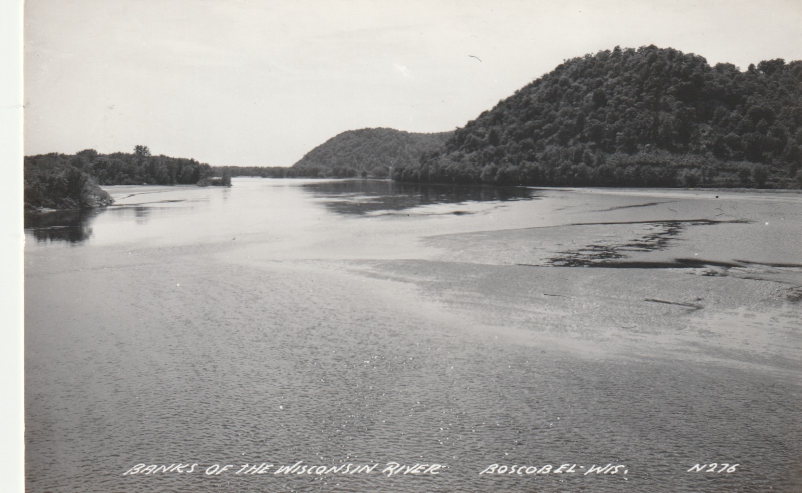 Vintage Postcard Photo The banks of the Wisconsin River near Boscobel, Wisconsin Vintage Postcard Photo The banks of the Wisconsin River near Boscobel, Wisconsin