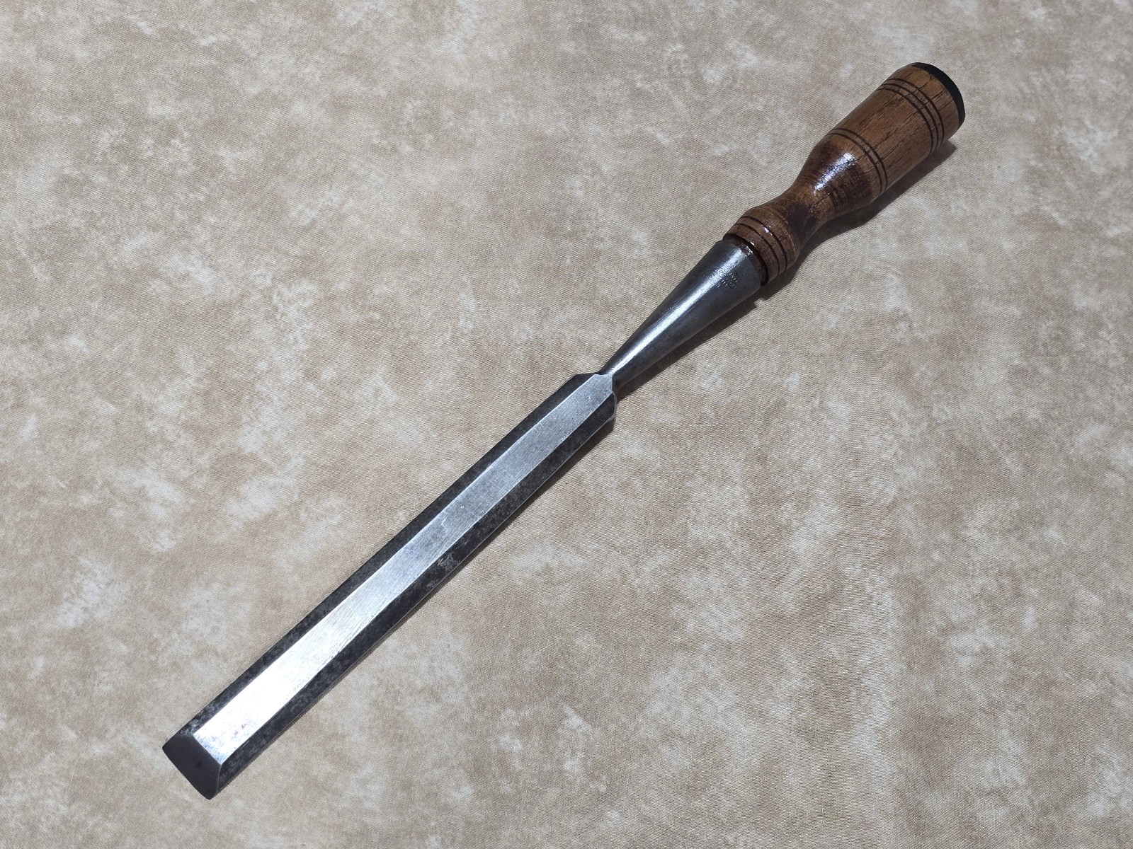 #31 Vtg UNION HDW 3/4” LONG Bevel Edge Wood Socket Chisel Tool CLEAN