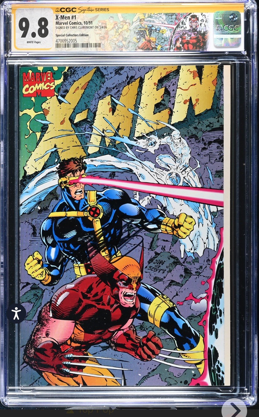 X-Men 1E Comic CGC 9.8 SS Chris Claremont 1991 with custom label X-Men 1E Comic CGC 9.8 SS Chris Claremont 1991 with custom label