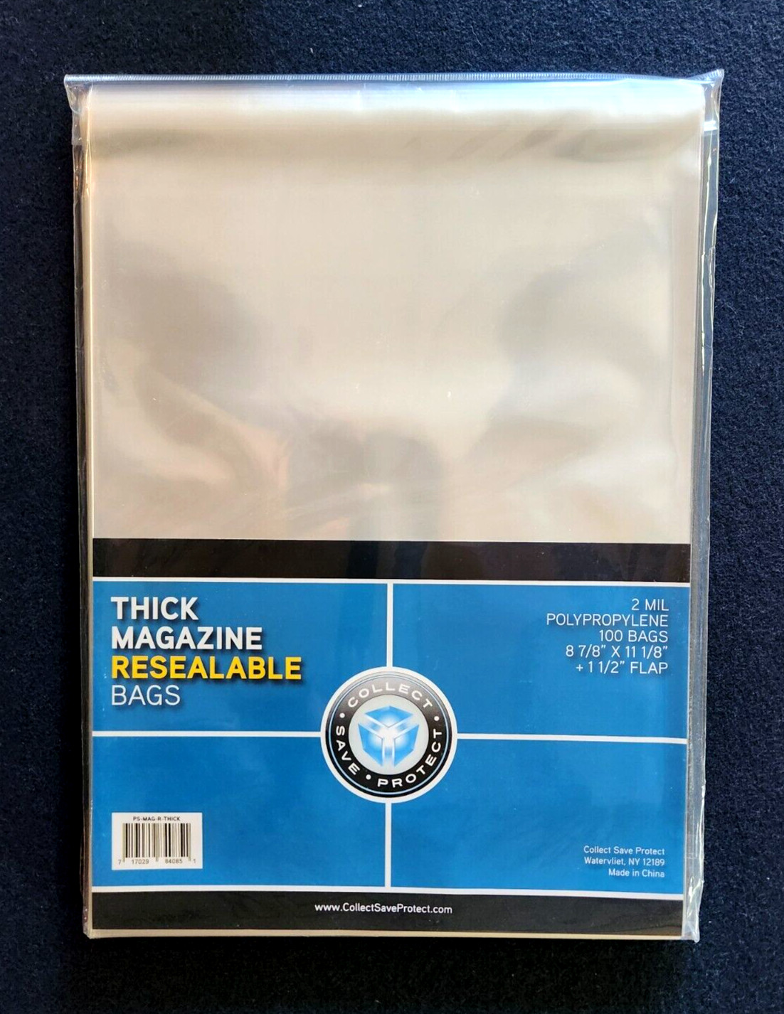 100 Thick Magazine Sleeves Resealable Plastic Storage Bags 8 7/8\