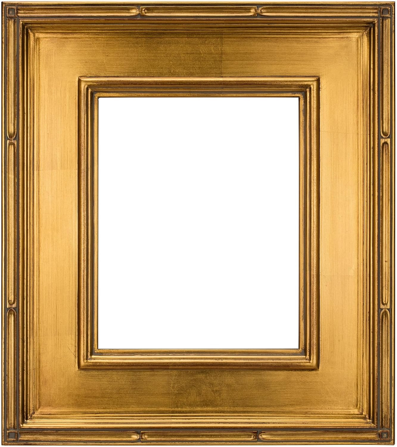 Elegant Gold Leaf 11X14 Museum Frame - Antique Style, Open Back, No Glass Elegant Gold Leaf 11X14 Museum Frame - Antique Style, Open Back, No Glass