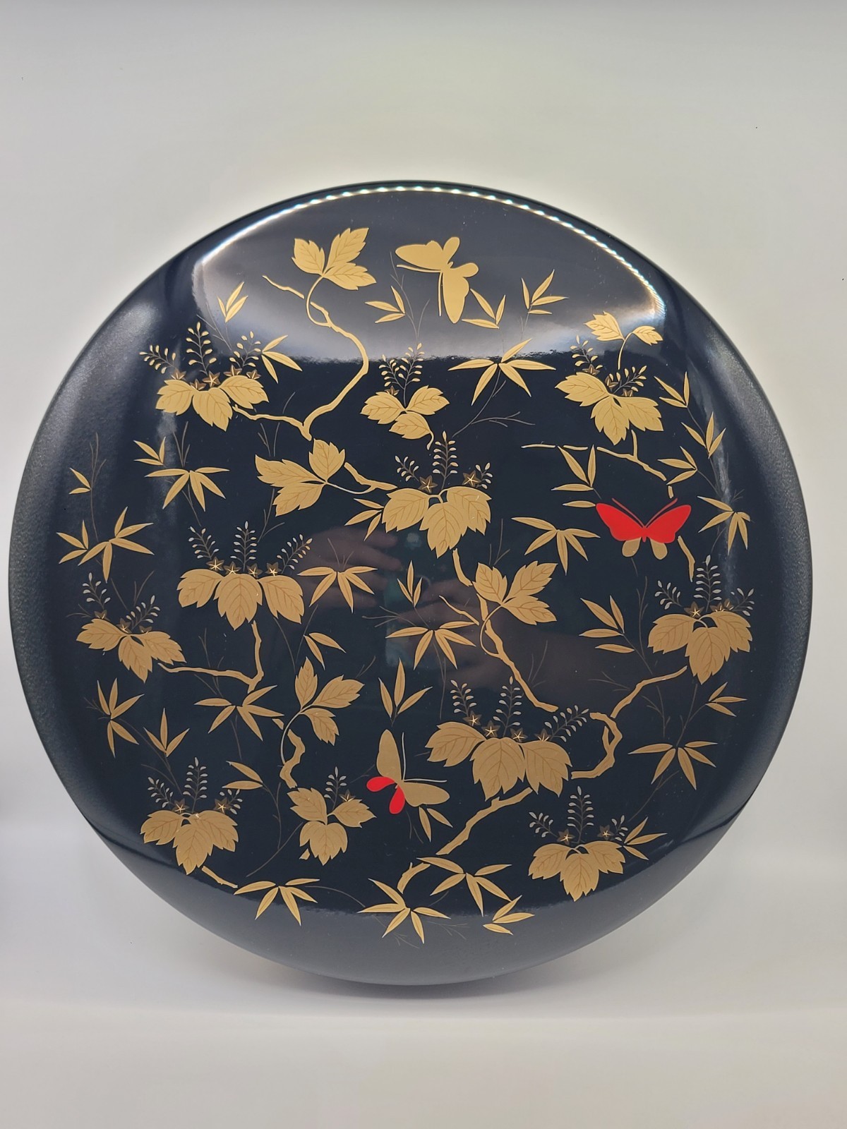 Vintage Hanae Mori Chiki Chic Japanese Lacquerware Serving Tray Jubako Bento Box