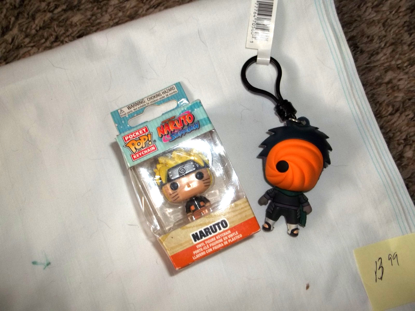 B-9 Two Naruto NWTGS FUNKP Pop Keychain + Clip on
