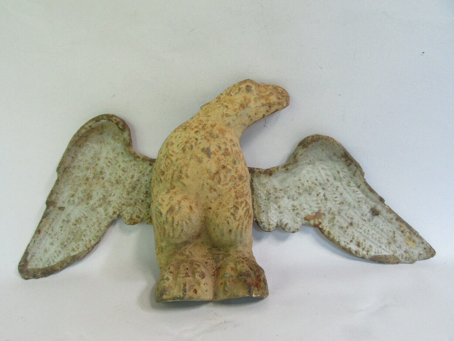 Antq Low  & Leake Footed Cast Iron Bald Eagle Stove Topper 1840\'s