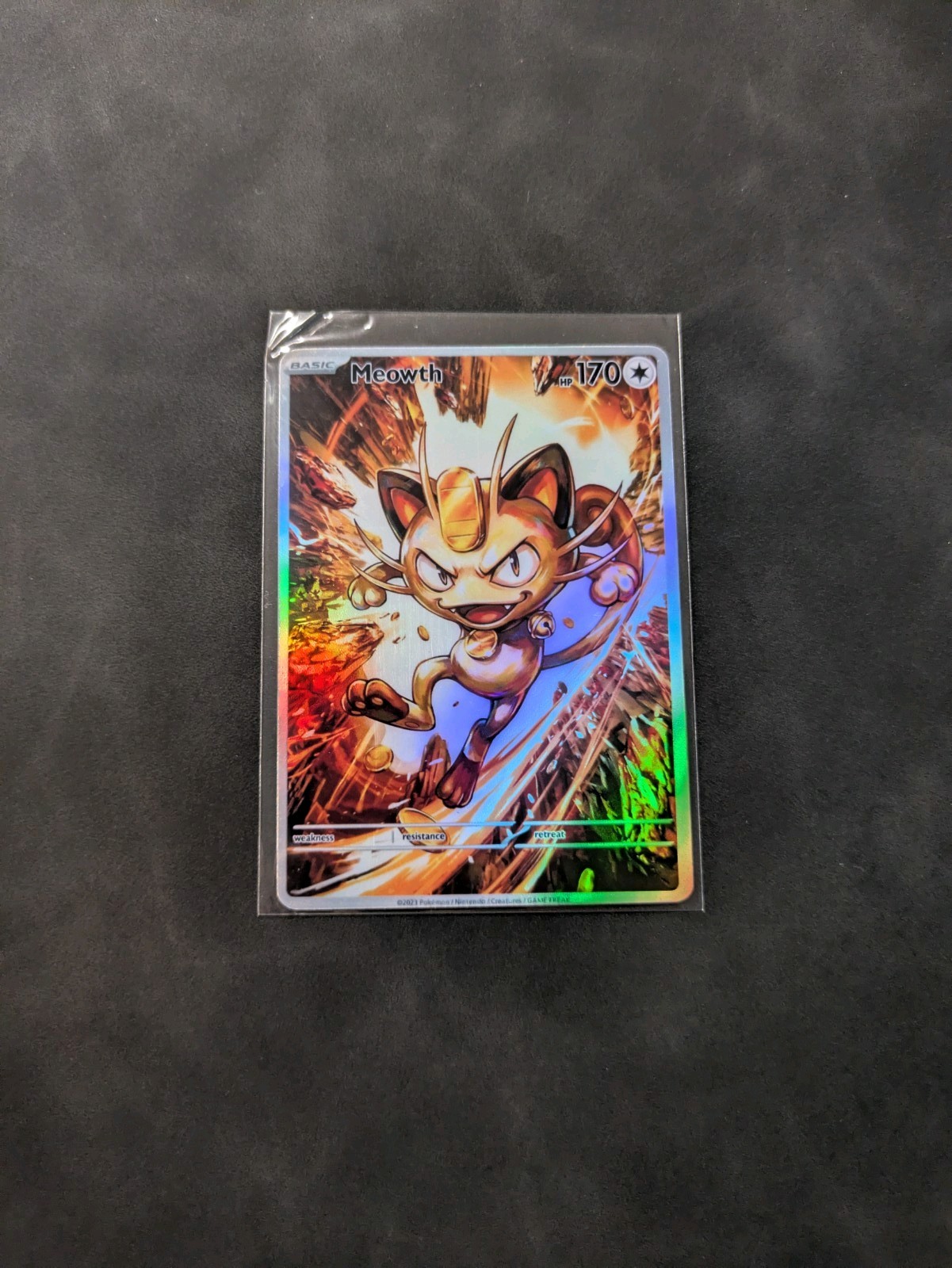 Dramatic Meowth Holographic Display Card Dramatic Meowth Holographic Display Card