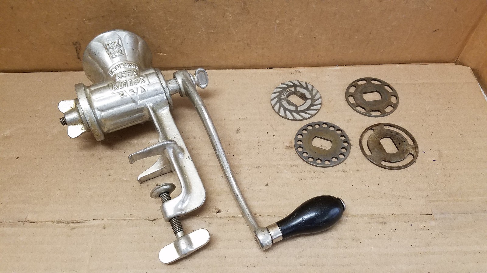 Vintage Antique EC Simmons Keen Kutter Meat Vegetable Food Grinder Country Decor
