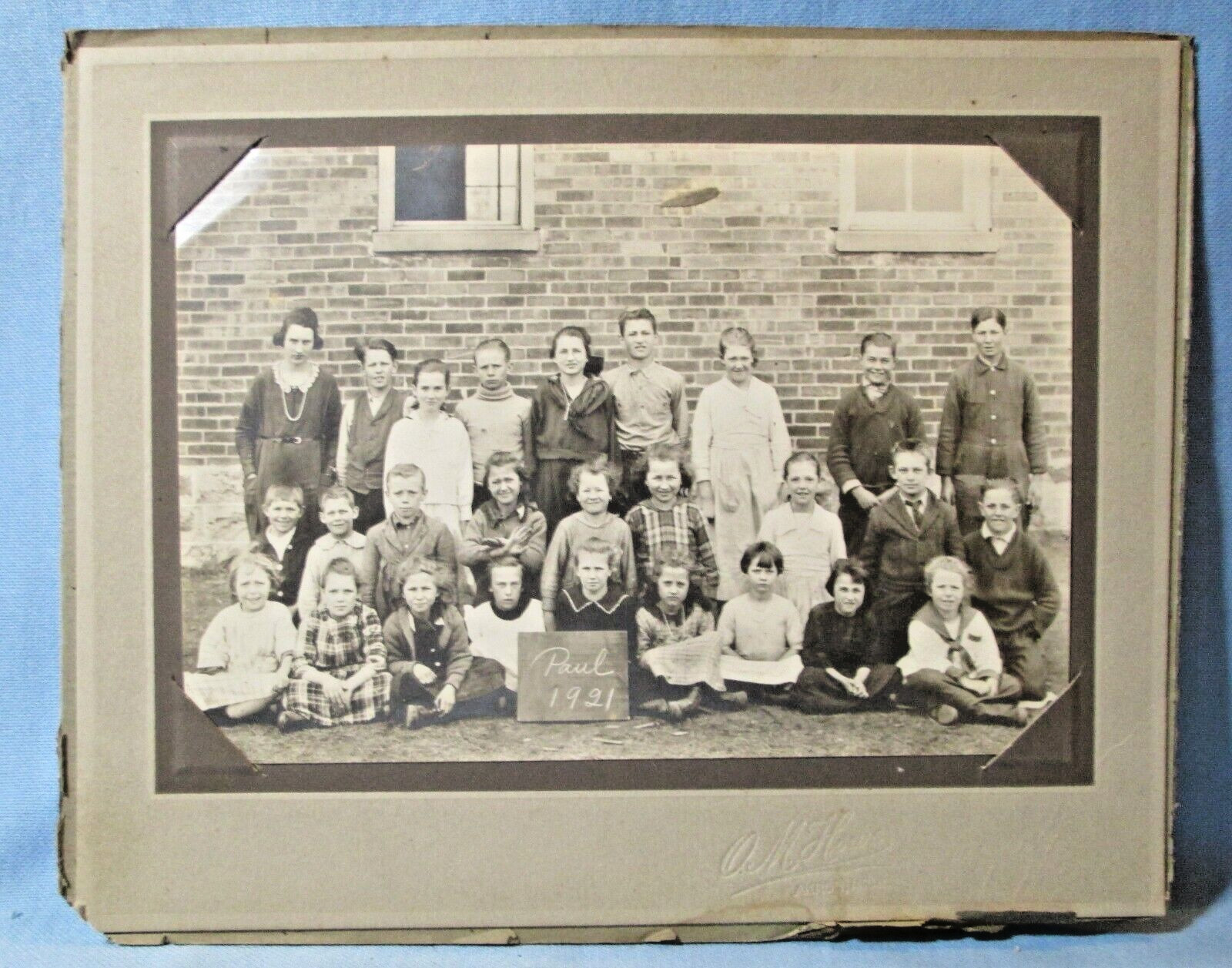 1921 Michigan Elementary School Photograph ~ Class & Teacher    1921 PAUL