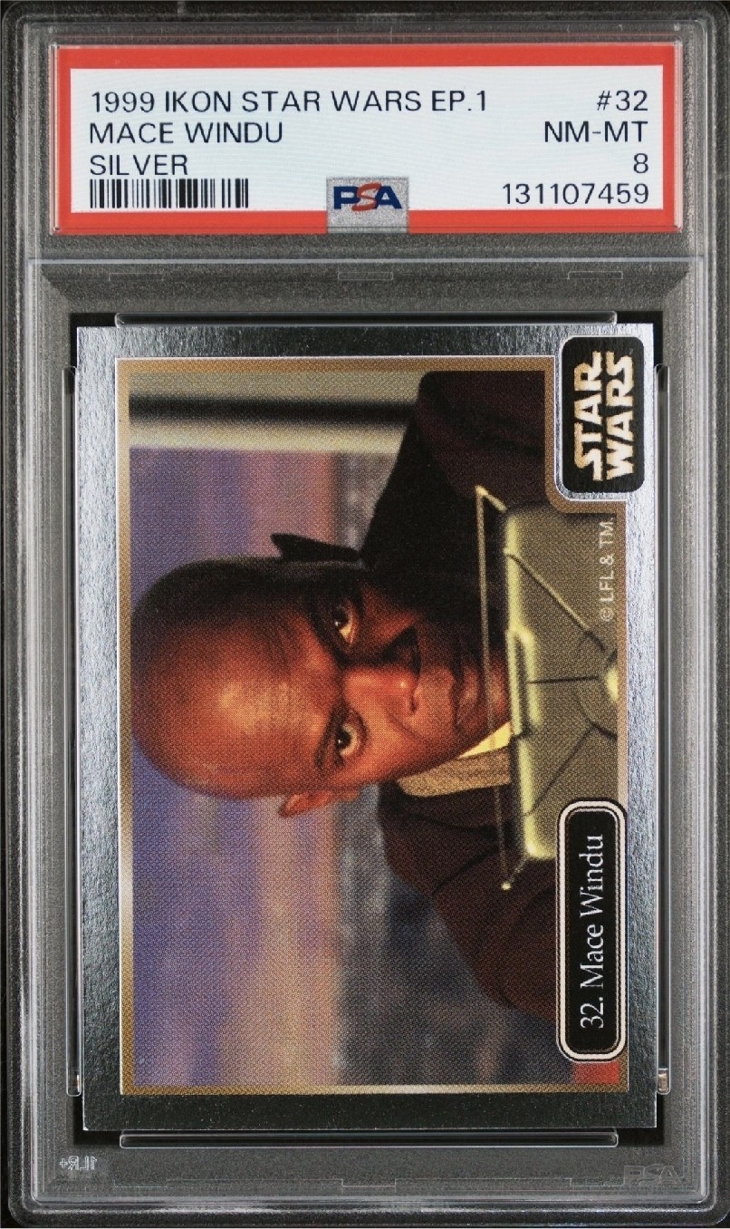 1999 IKON STAR WARS EPISODE 1 | SILVER MACE WINDU PSA 8 Rookie #32 1999 IKON STAR WARS EPISODE 1 | SILVER MACE WINDU PSA 8 Rookie #32