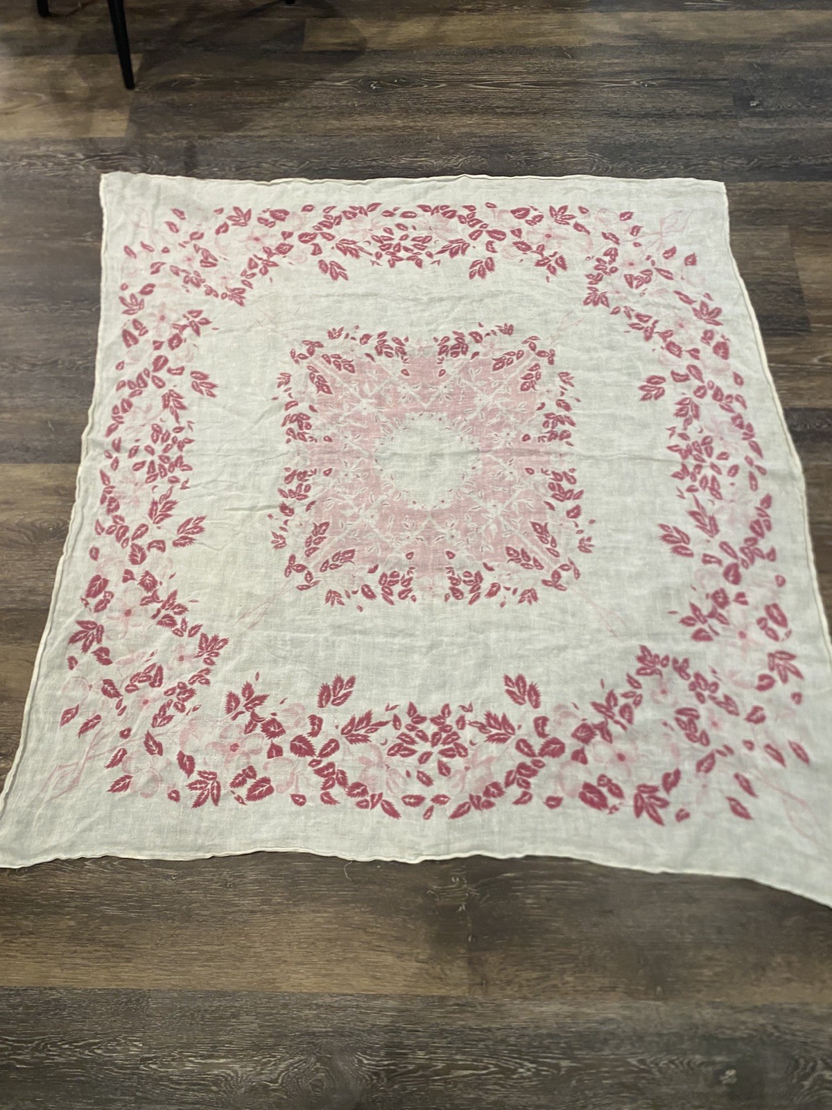 Vintage Linen Tablecloth 53x50