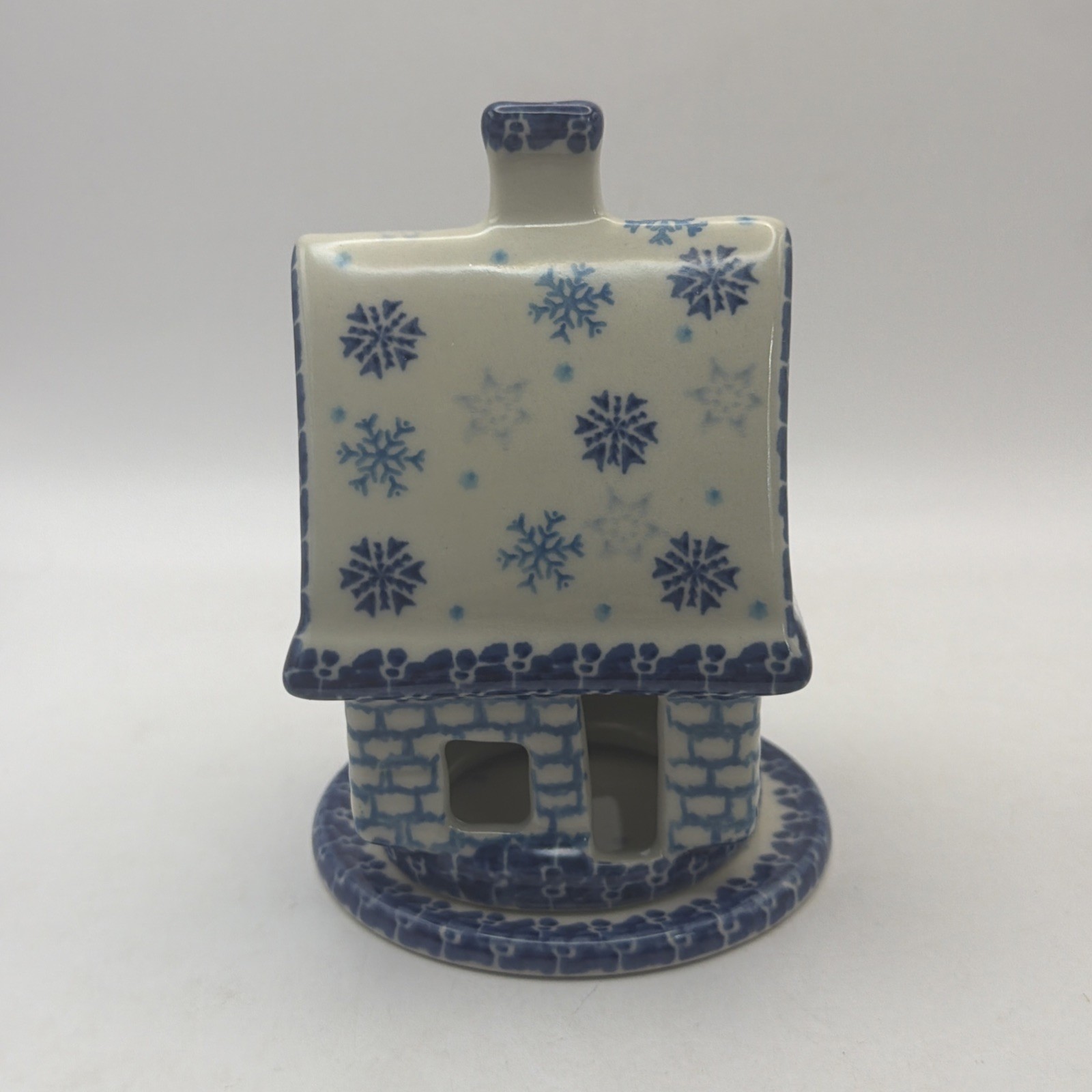 Boleslawiec Polish Pottery UNIKAT House Luminary Tea Light Candle Holder Signed Boleslawiec Polish Pottery UNIKAT House Luminary Tea Light Candle Holder Signed