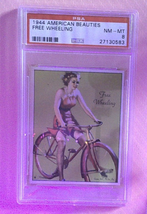 1944 Gum Inc American Beauties R-59 FREE WHEELING PSA 8 NM-MT 1944 Gum Inc American Beauties R-59 FREE WHEELING PSA 8 NM-MT