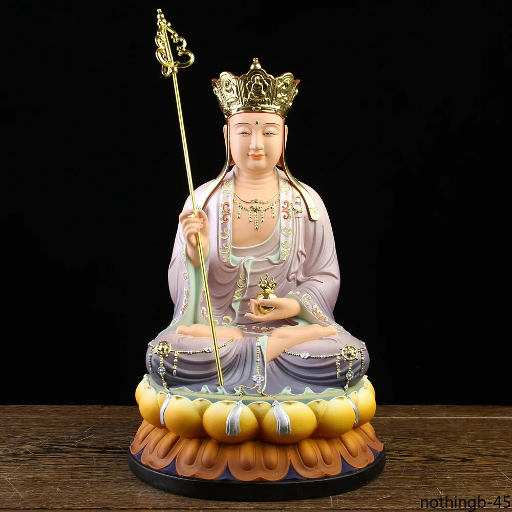 GOOD Ksitigarbha Bodhisattva Dizang Pusa BUDDHA Figure Home Altar Shop Worship