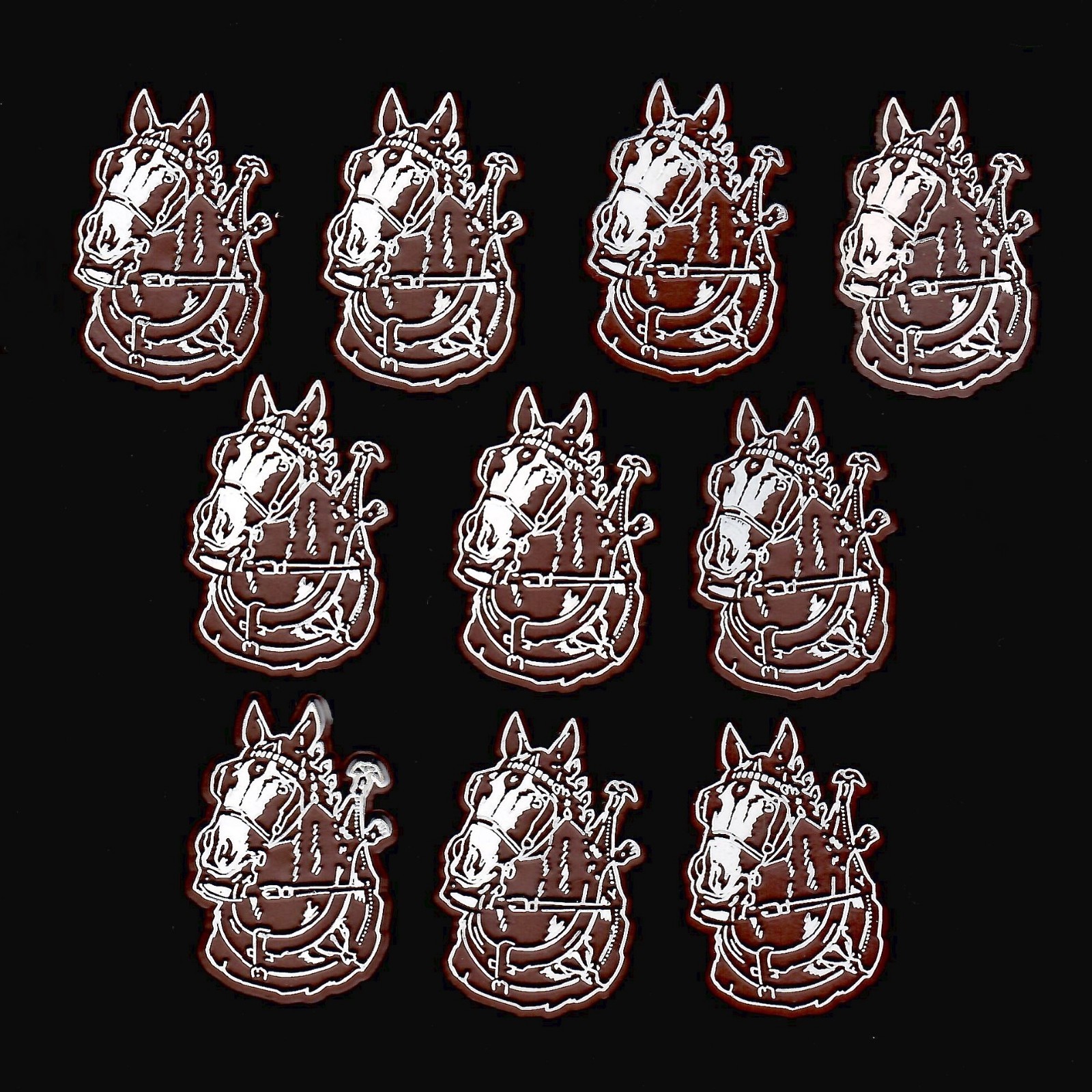 10x Lot Budweiser Clydesdales Vtg Rubber Fridge Magnet 70's Advertise Beer