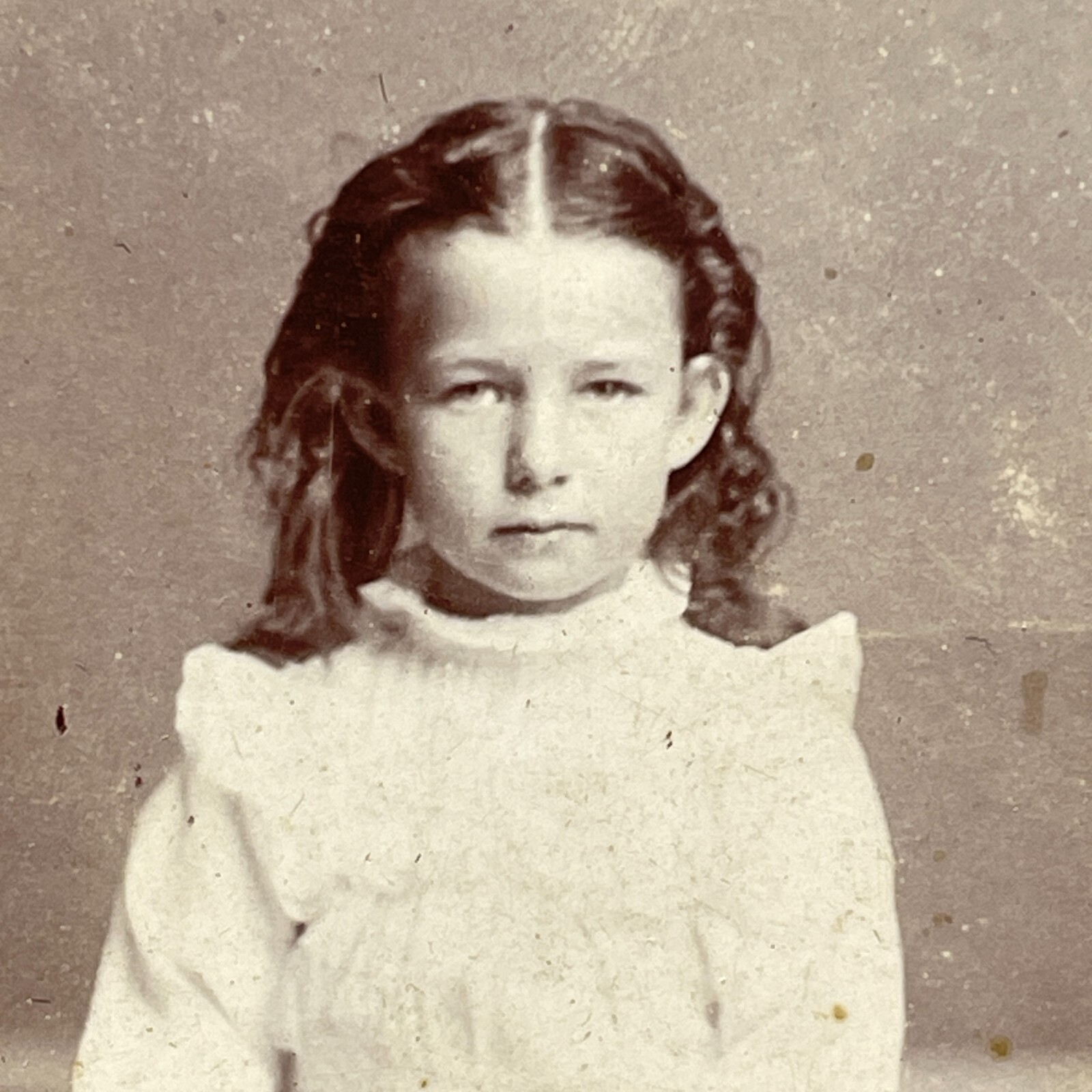 CC8 Cabinet Card Photo Girl Small Square Condley Marshall Missouri
