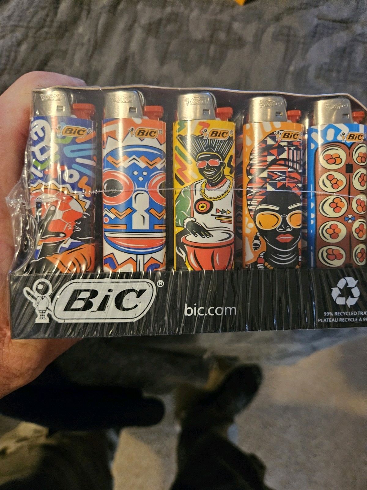 50 Full-size Bic Disposable Lighters  Tray