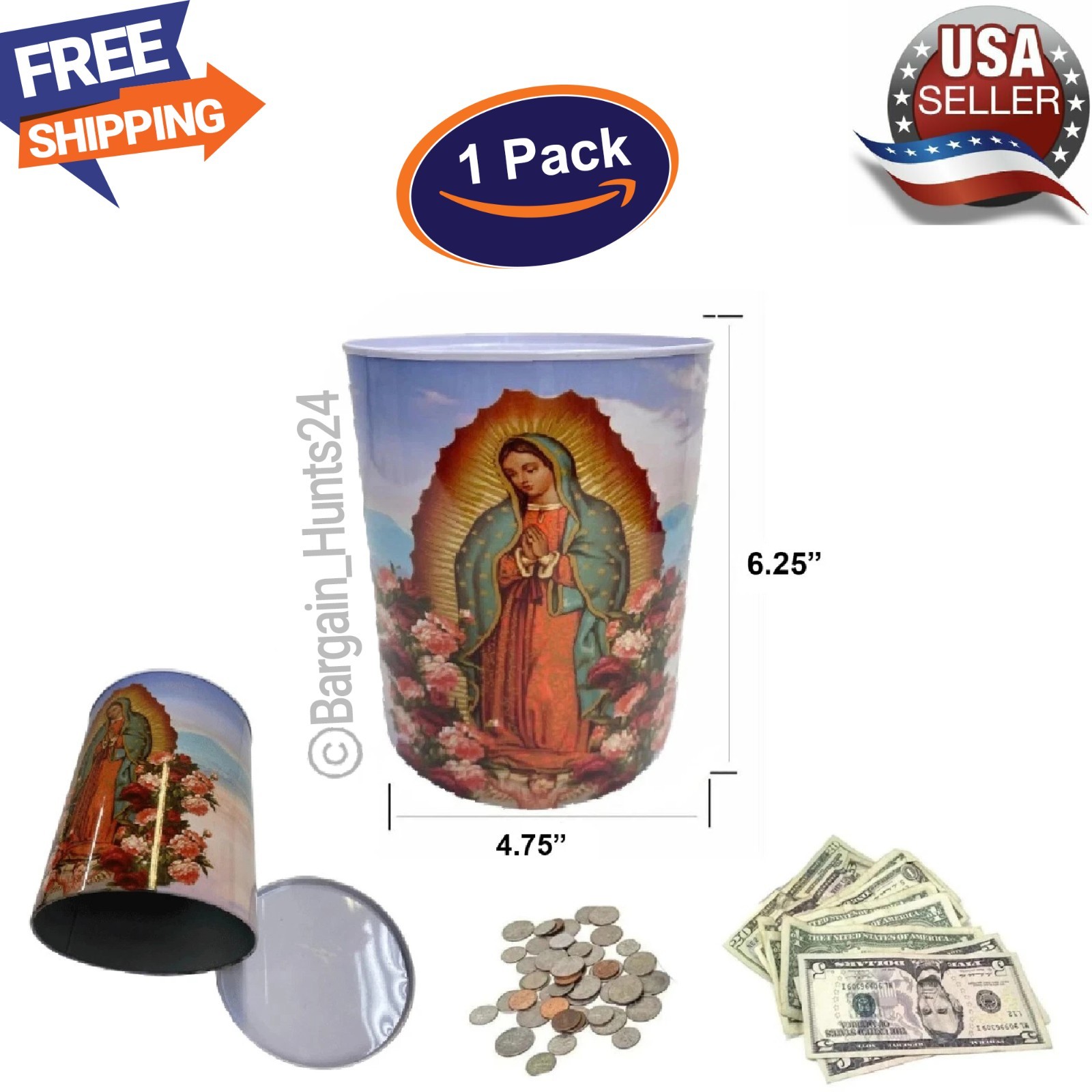Maria Printed Coin Bank, Religious 6.25\