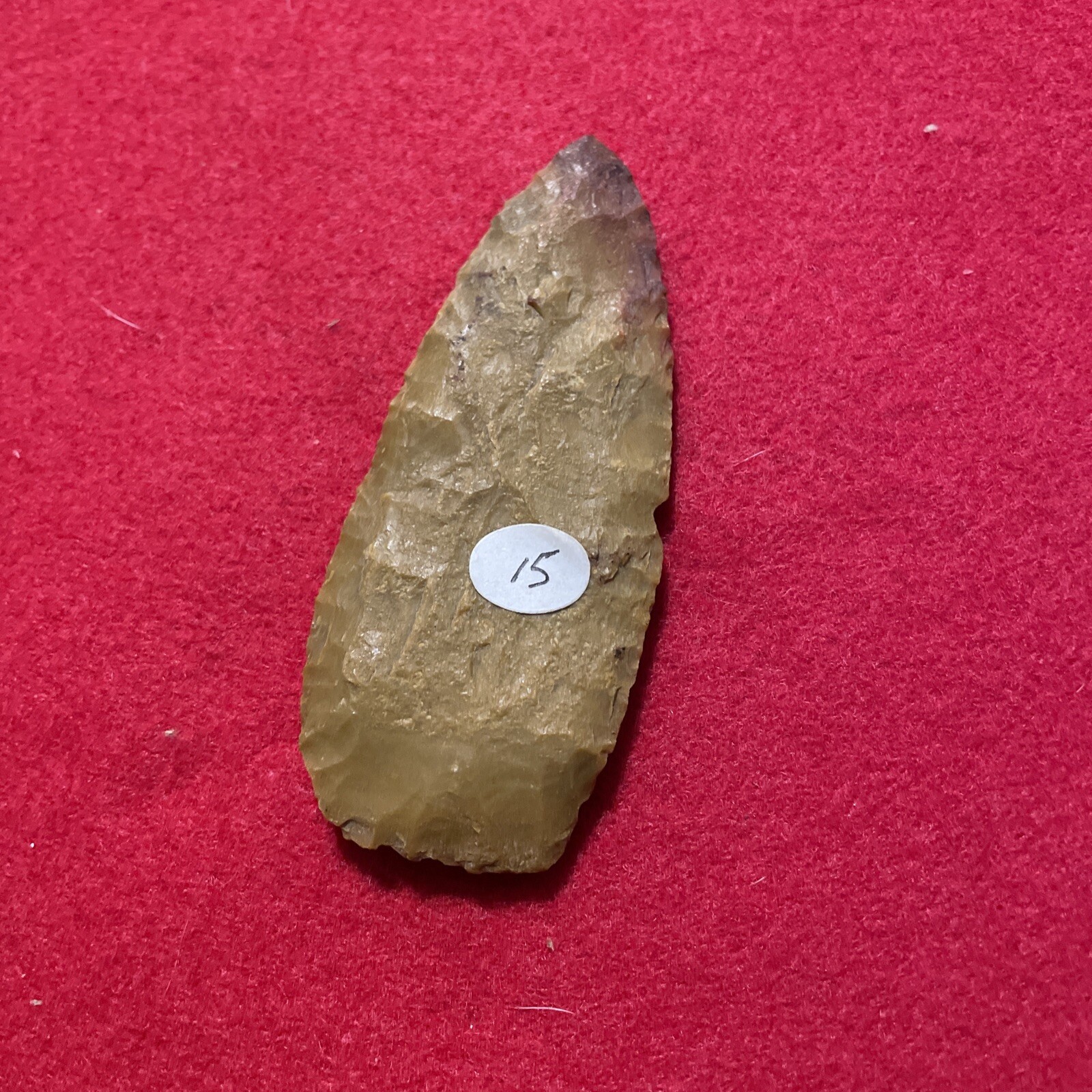 3 1/4 inch Adena Blade Pennsylvania Jasper ex Rich Johnson B-2