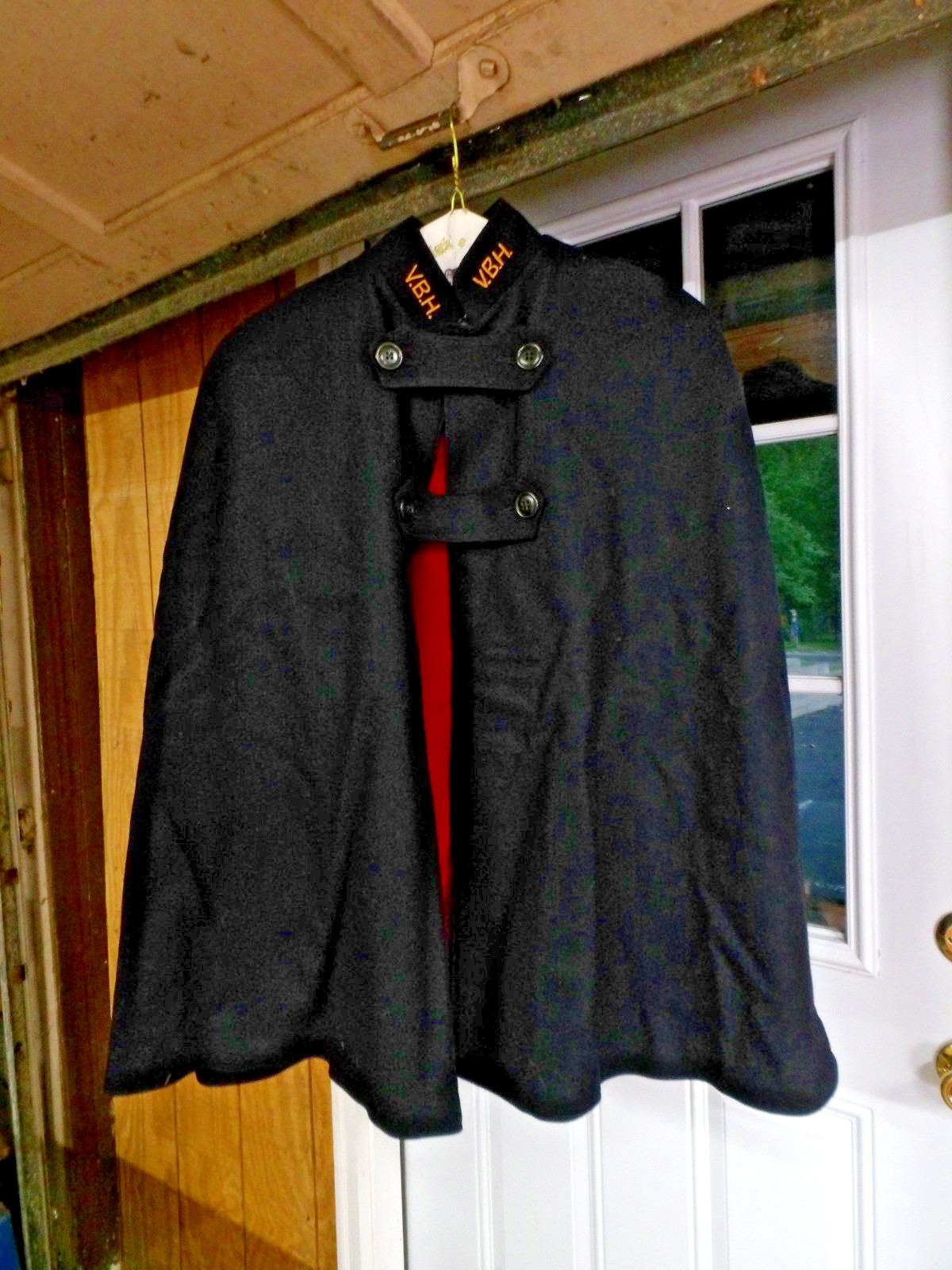 VTG Bruck\'s Nurses Cape Navy Blue Wool WWII Era 1940\'s Nursing V.B.H. -Excellent