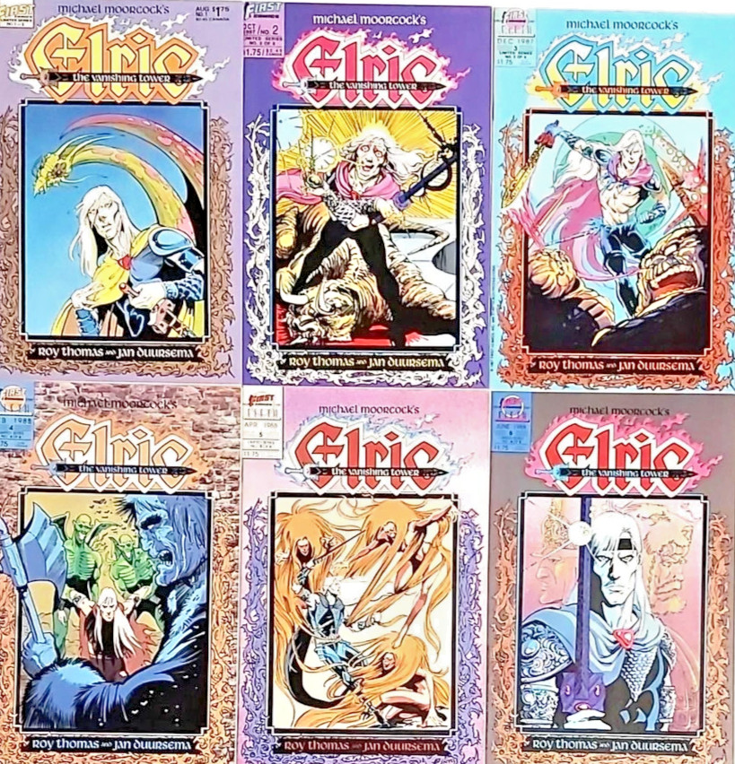 ELRIC : THE VANISHING TOWER COMPLETE SET #1-6  FIRST COMICS 1987  NICE