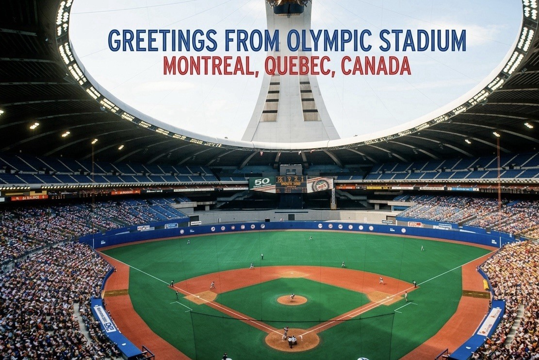 Olympic Stadium Montreal, Quebec, Canada MODERN Postcard Baseball Expos B698