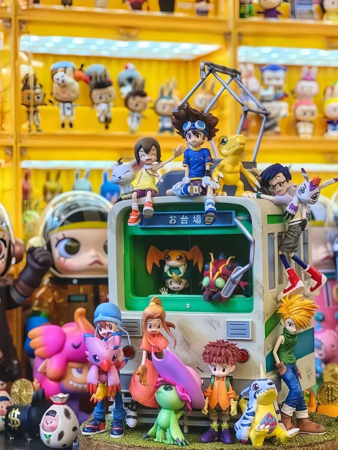 H40CM Digimon Adventure Family Figure GK Statue Collectibles Model Ornament Gift