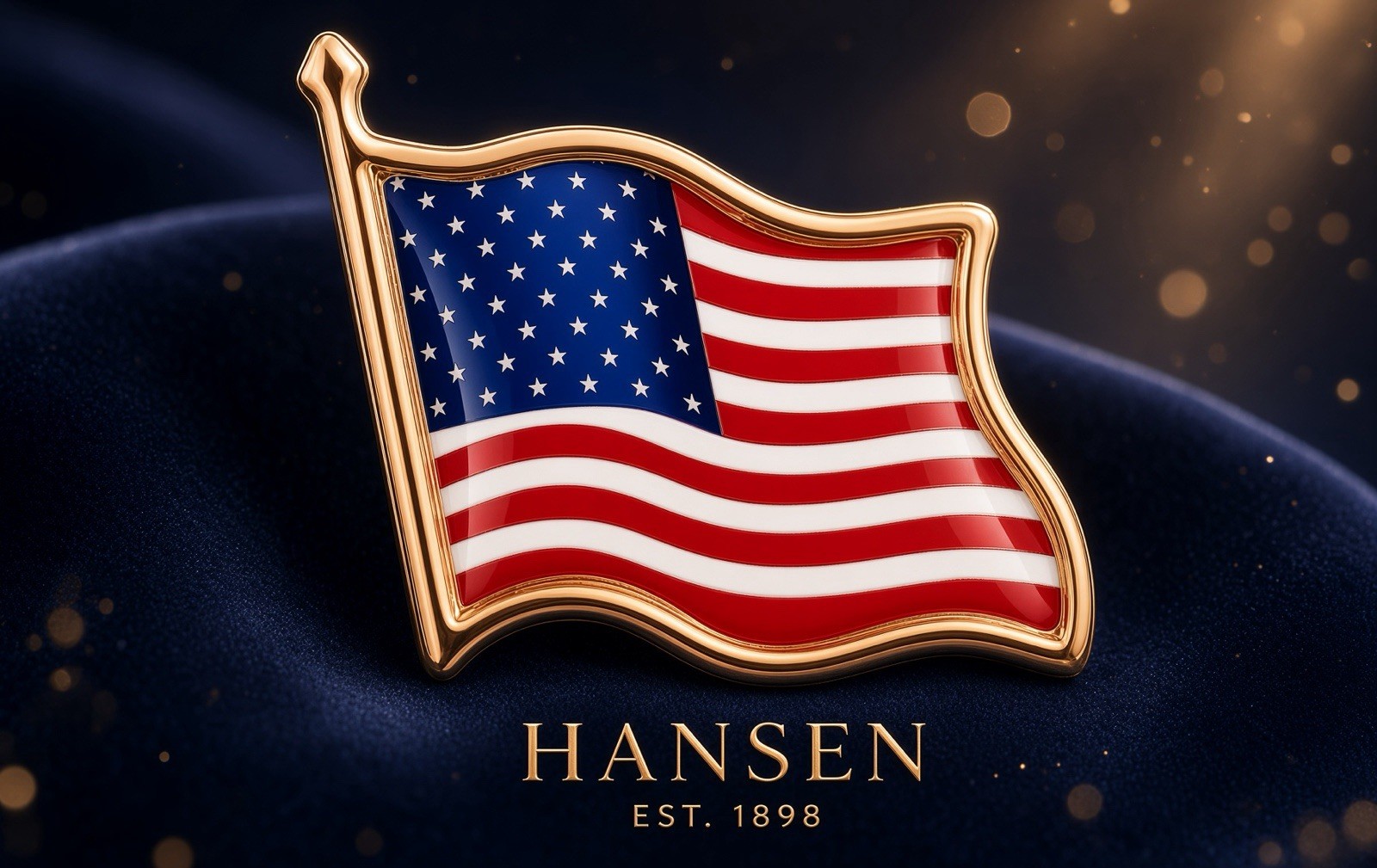 Hansen American USA Flag Lapel Pin