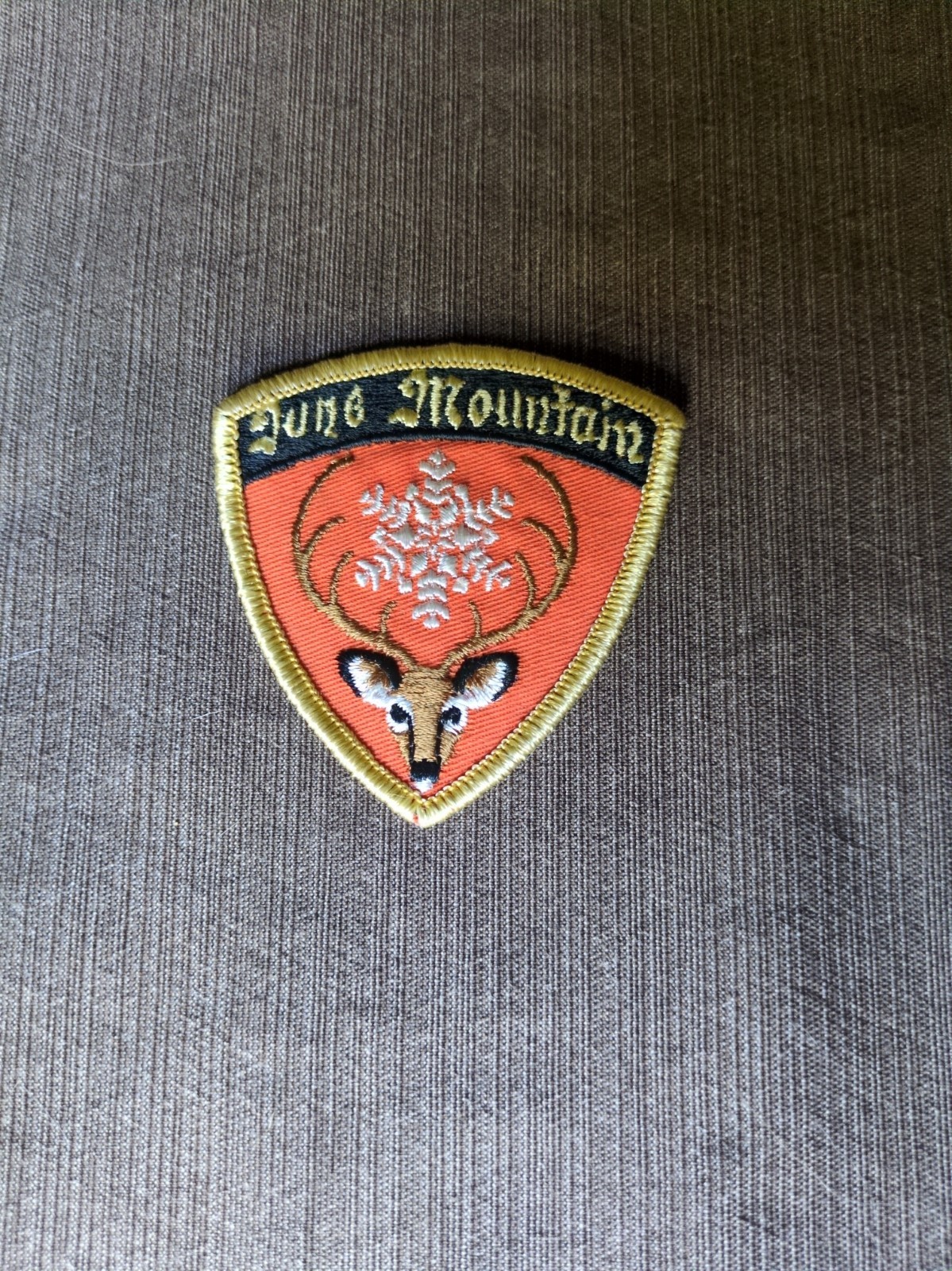 Vintage 70s June Mountain CA Ski Patch 2.5” Travel Resort Woven Logo HTF Rare