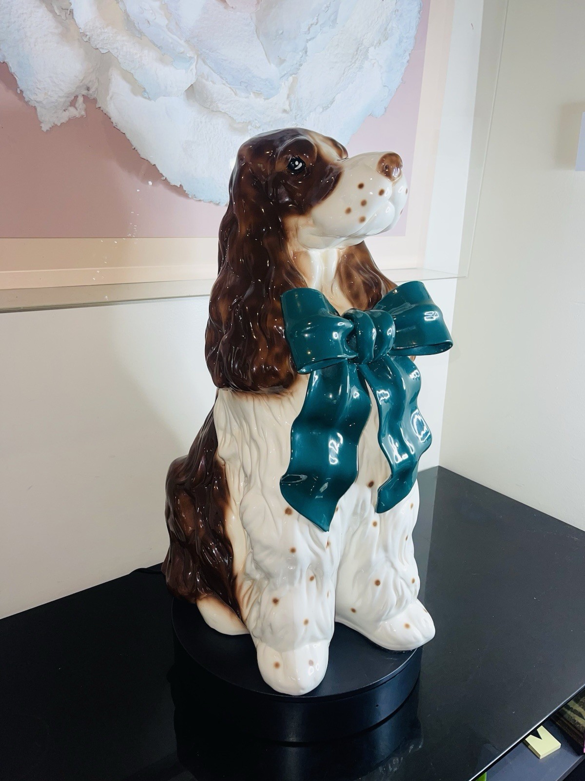 LARGE Betlar inc. Large English Springer Spaniel Ceramic Dog Figurine 24” Tall