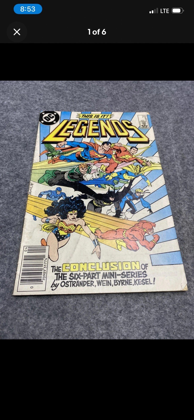 Legends #6 DC Comic Book 1987 Ostrander Wein Byrne Kesel